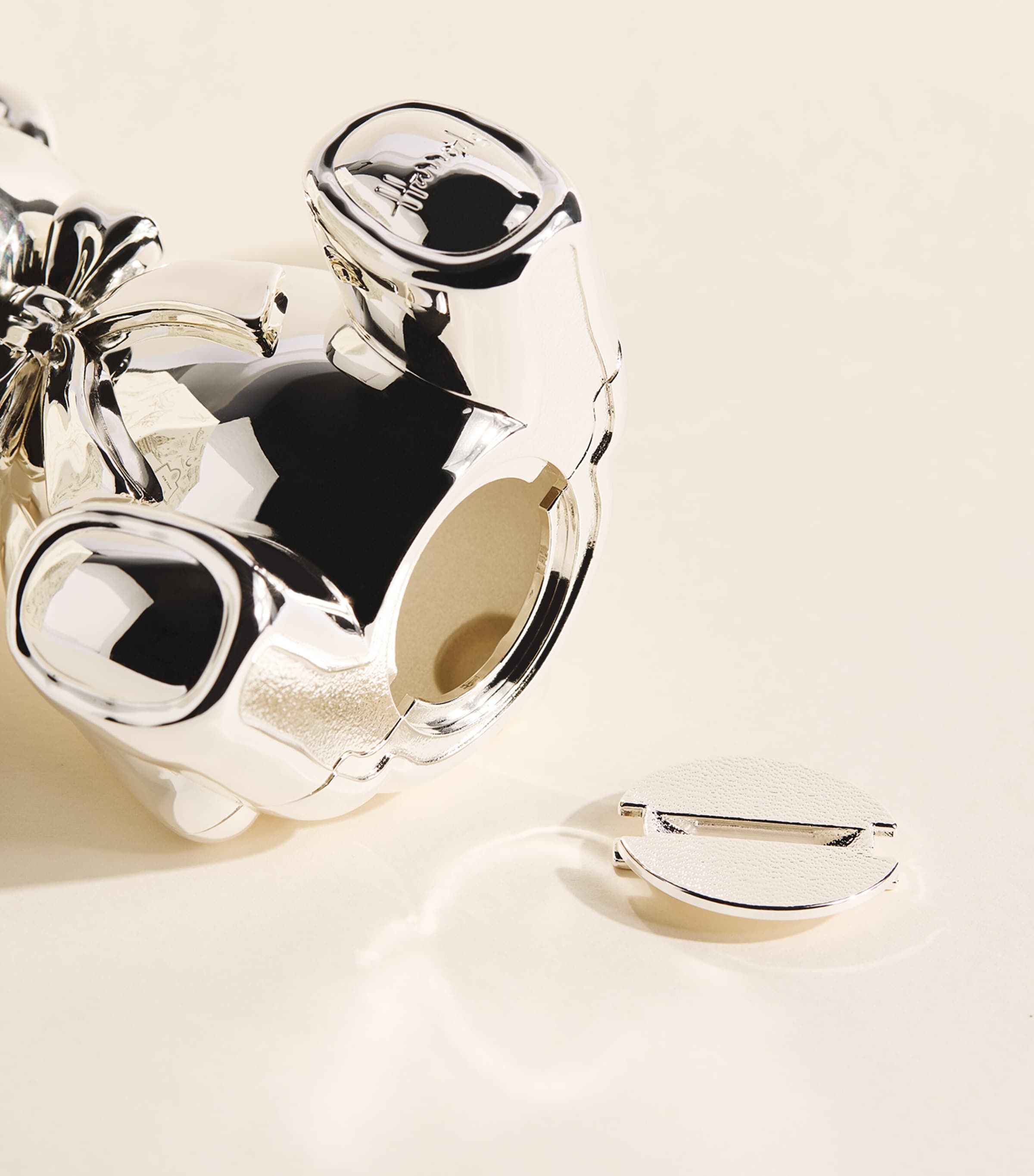 Harrods Christening Teddy Bear Money Box Silver Image 4
