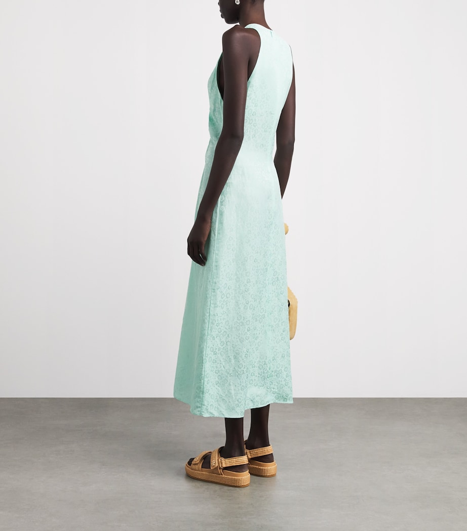 Sandro Paris Womens Floral-Jacquard Maxi Dress Light Green Image 4