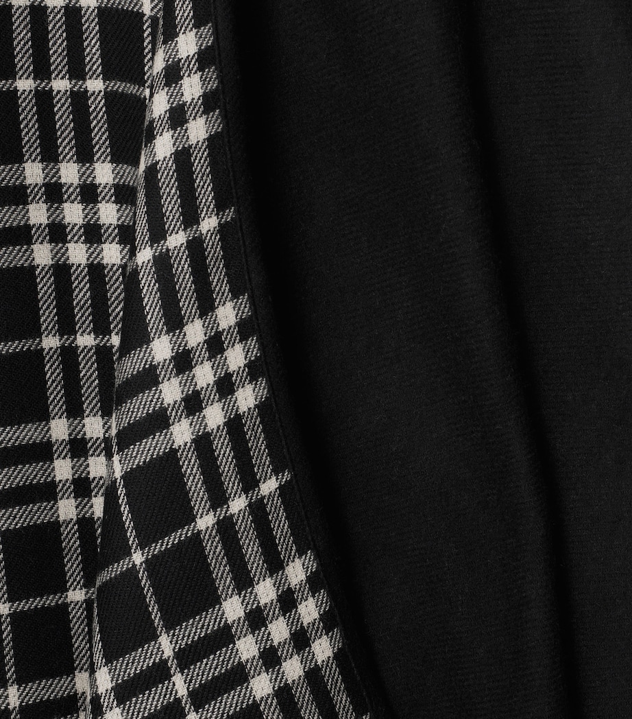 Wool Reversible Check Cape BLACK/CALICO IP CHK Image 5