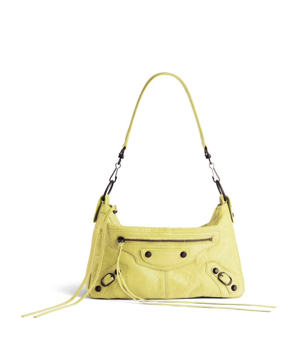 Balenciaga Mini Lambskin Le City Moto Shoulder Bag