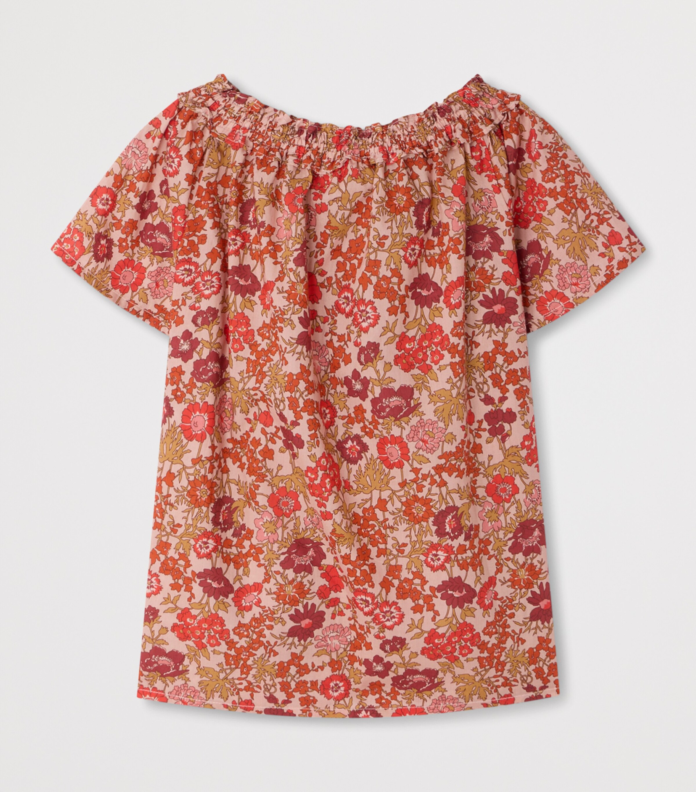 Bonpoint Cotton Goldia Blouse (10-14 Years) Fleurs Rose Image 2