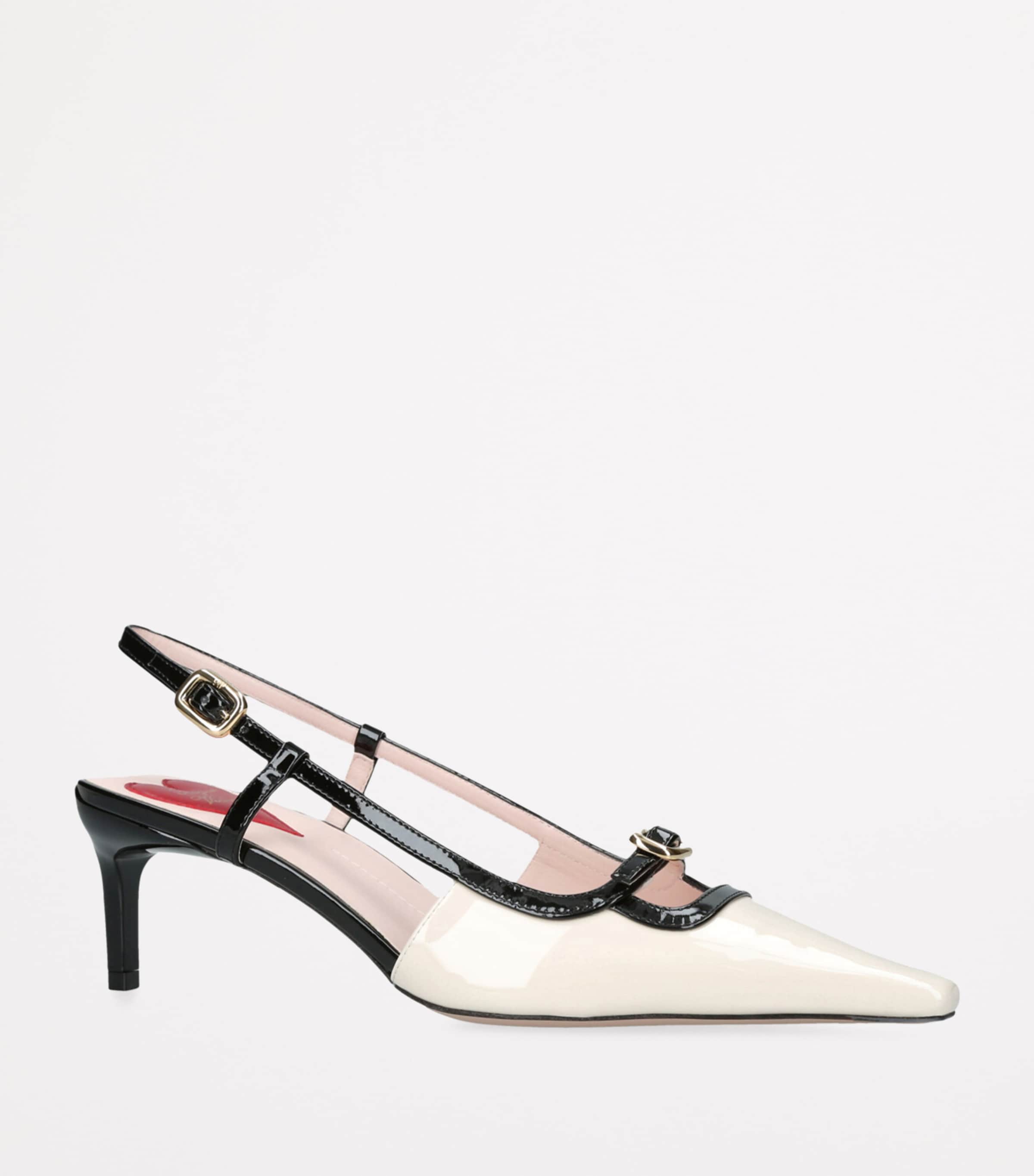 パンプス ROGER VIVIER MINI BUCKLE LEATHER SLINGBACK PUMPS Roger Vivier Mini Buckle Slingback Heels 55 | Harrods US