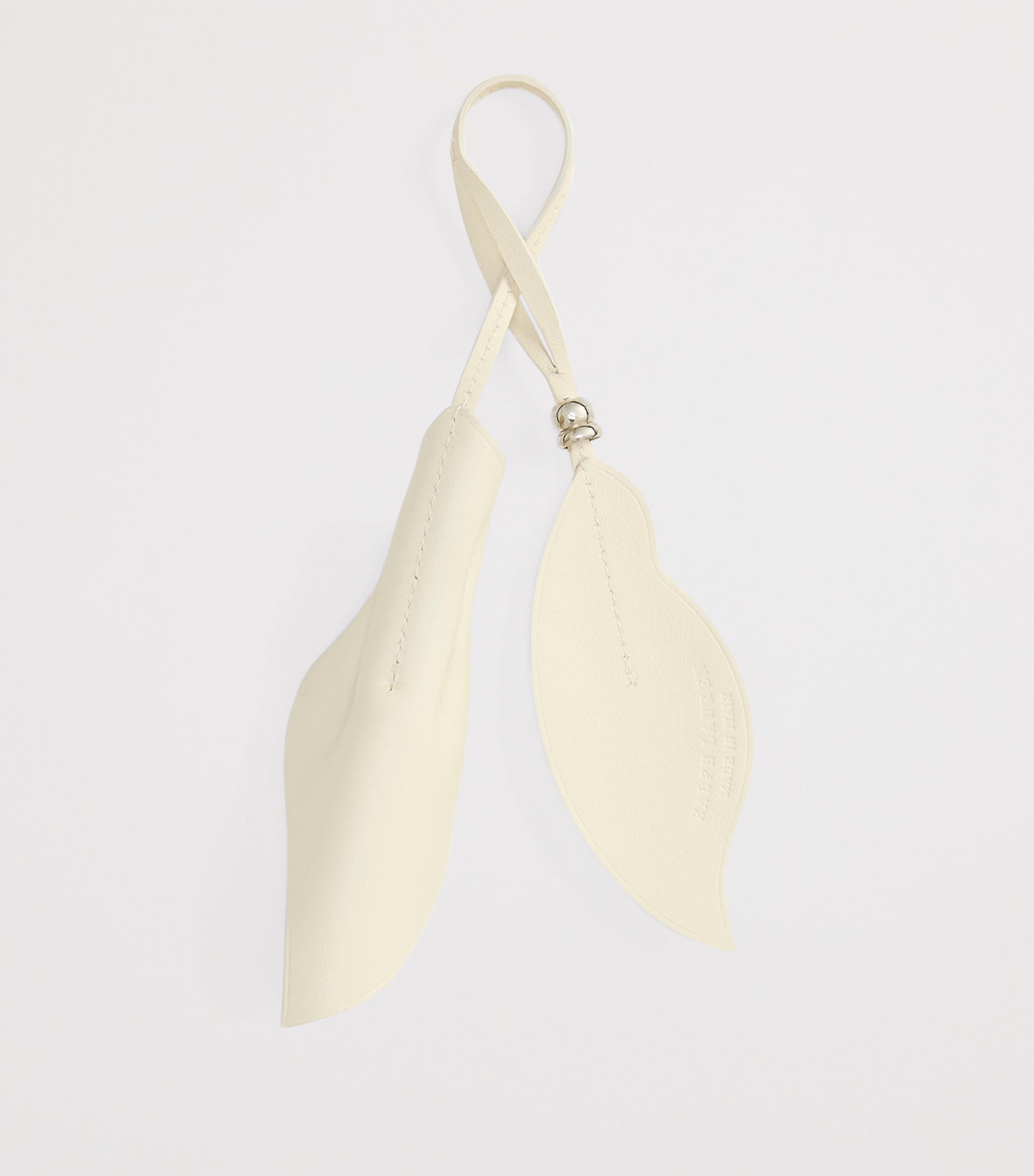 Ralph Lauren Collection Calfskin Floral Bag Charm Natural Image 4