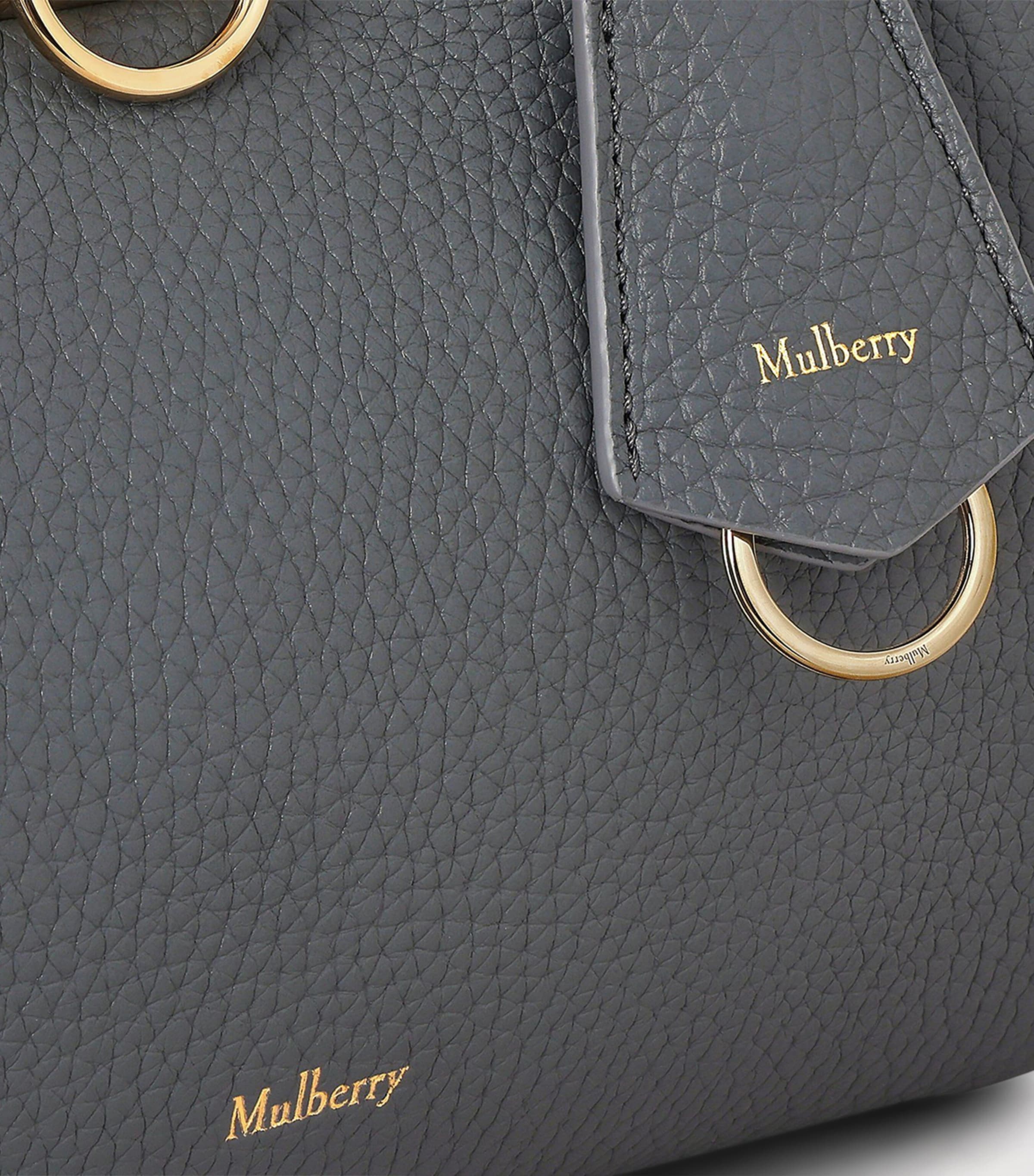 Mulberry Small Leather Iris Shoulder Bag Foggy Grey Image 5