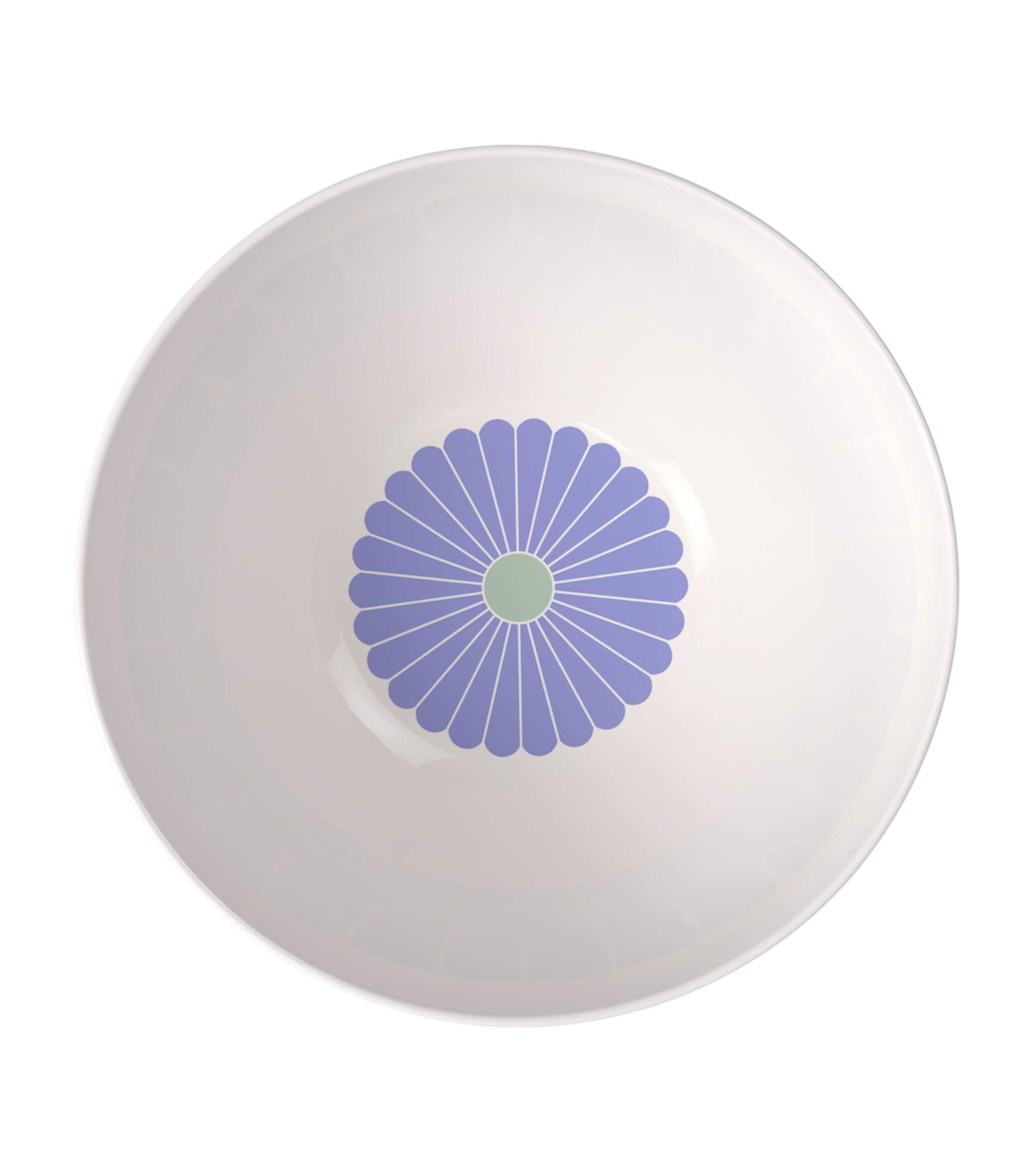 Porcelain Fleur Salad Bowl (24cm) WHITE Image 6