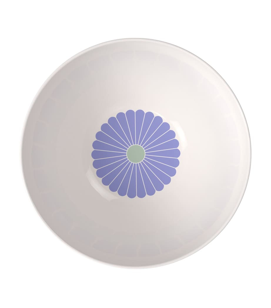 Porcelain Fleur Salad Bowl (24cm) WHITE Image 6