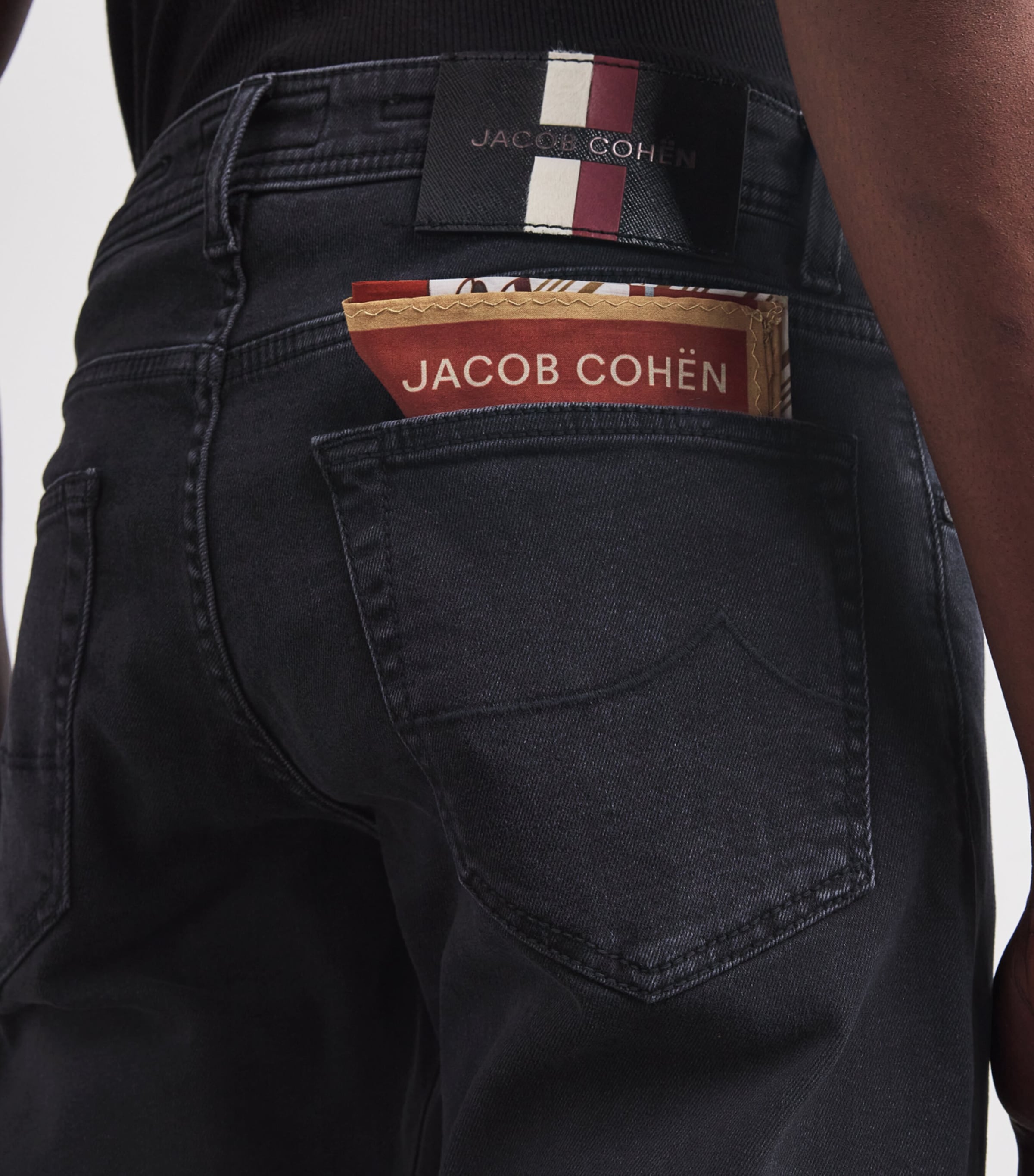 JACOB COHËN Black Stripe-Trim Nick Slim Jeans | Harrods US