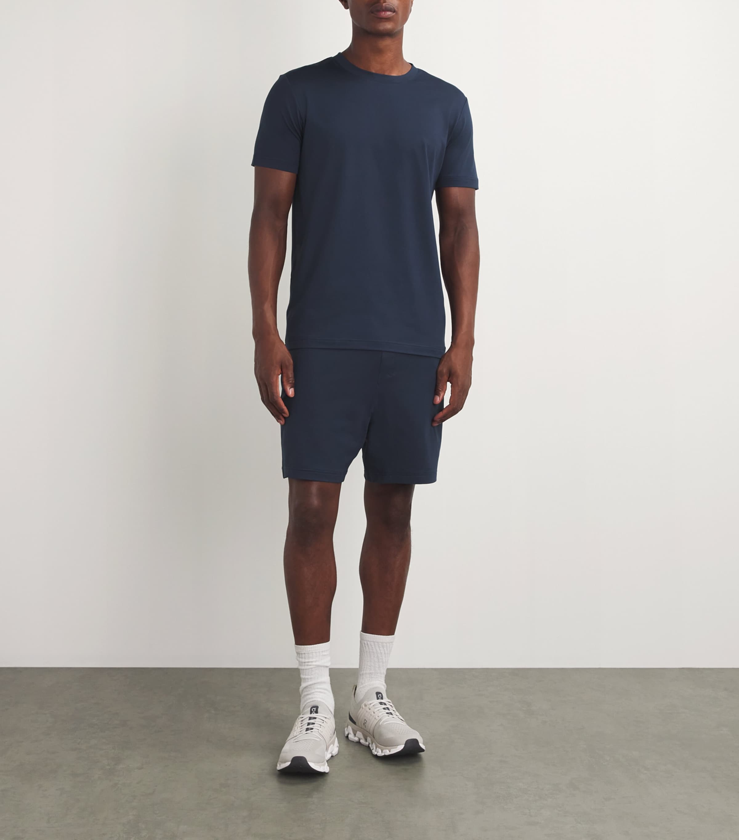 Alo Yoga Navy Conquer Reform T-Shirt | Harrods UK