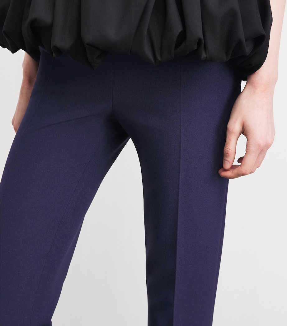 Safiyaa Womens Crepe Flared Tailored Trousers Azurite Image 3