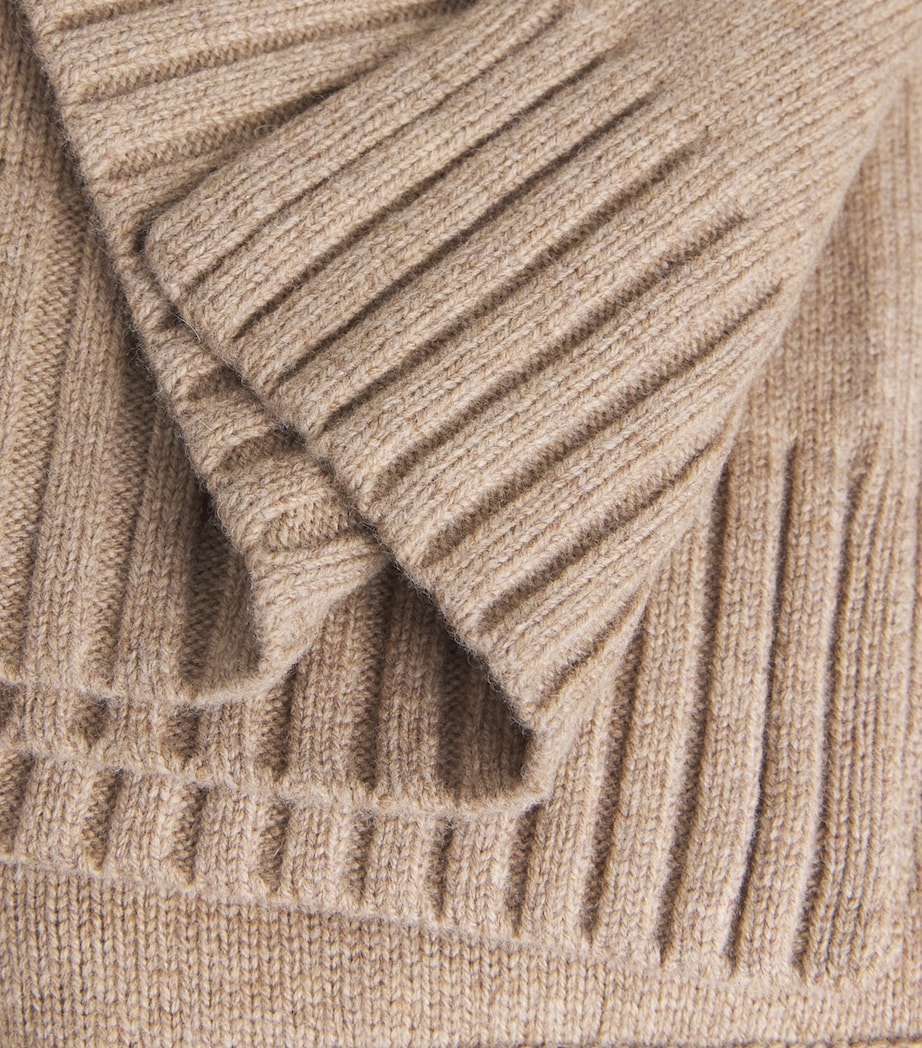 Wool Wide-Leg Sweatpants 296 MELANGE OATMEAL Image 5