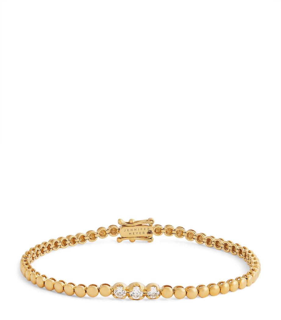 Yellow Gold and Diamond Bezel Tennis Bracelet YELLOW GOLD Image 1