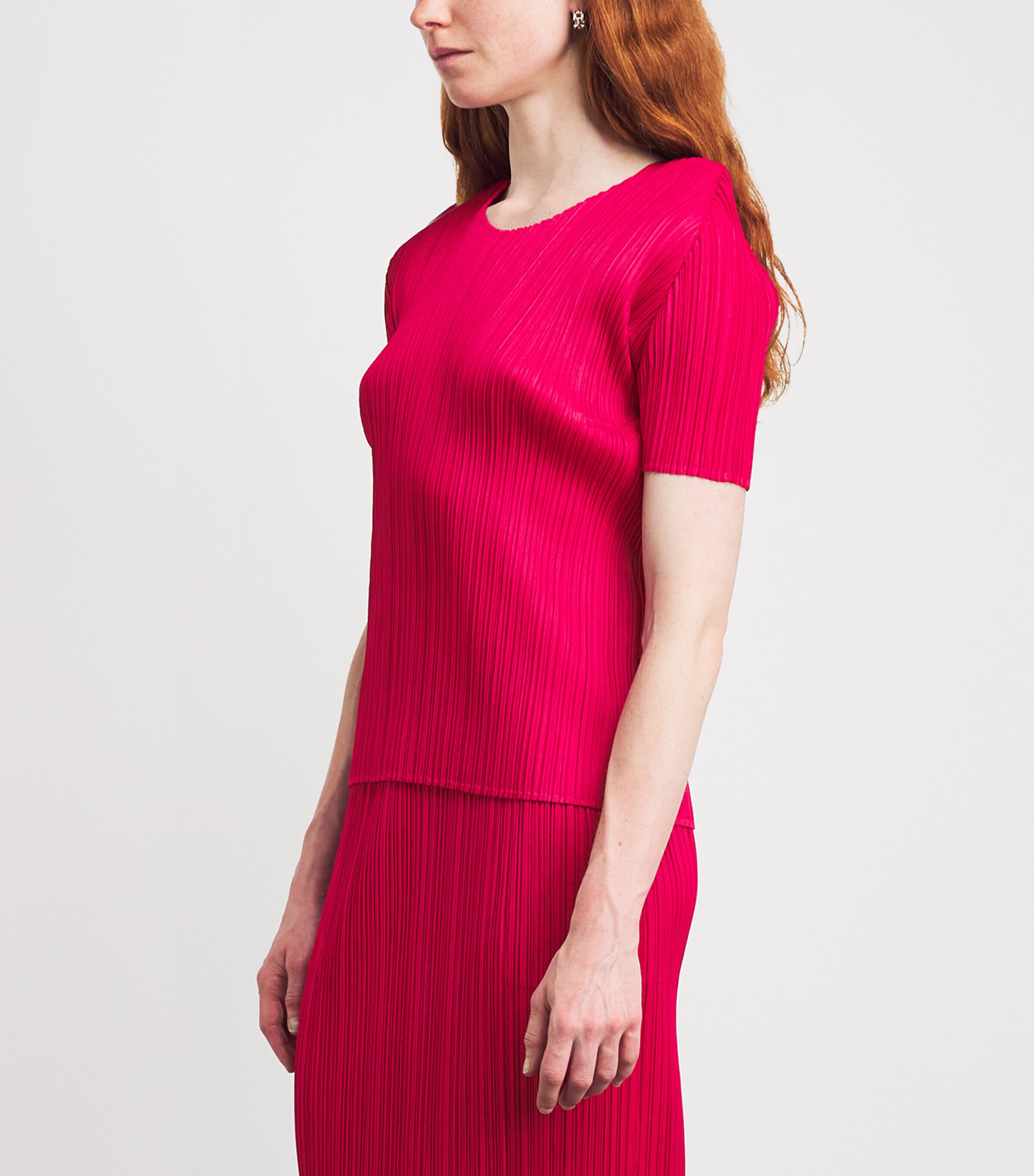 Pleats Please Issey Miyake Womens Short-Sleeve New Colorful Basics 4 Top Image 4