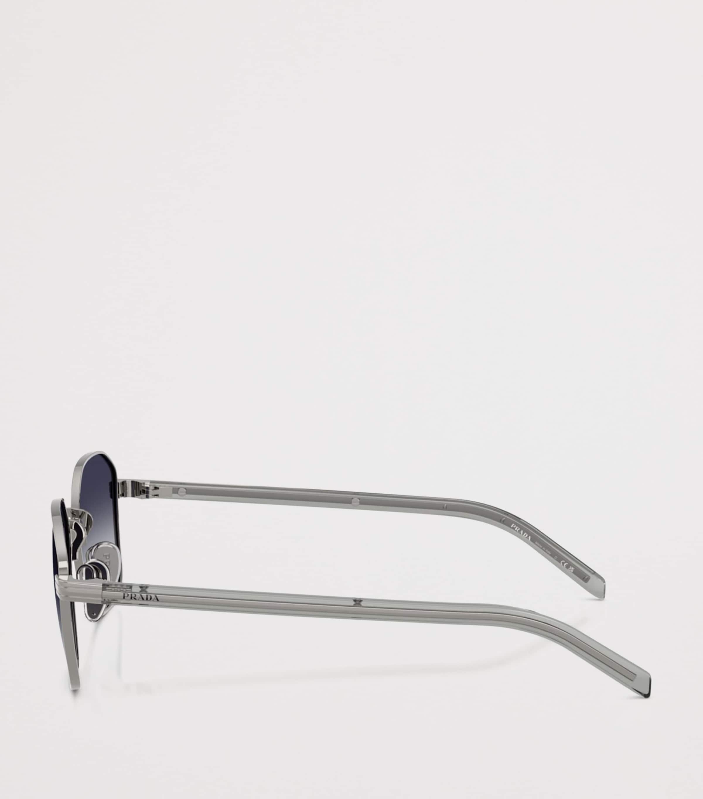 Prada Metal Geometric Sunglasses Grey Image 3
