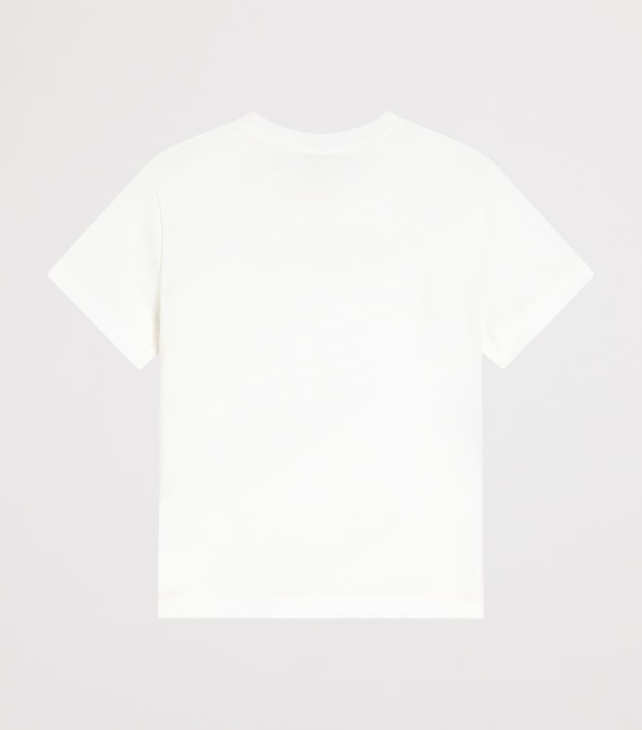 Dolce&Gabbana Kids Cotton Embroidered Logo T-Shirt (8-12+ Years) White Image 2