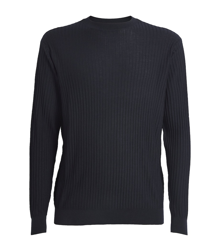 Virgin Wool-Blend Ribbed Sweater UB118 Image 1