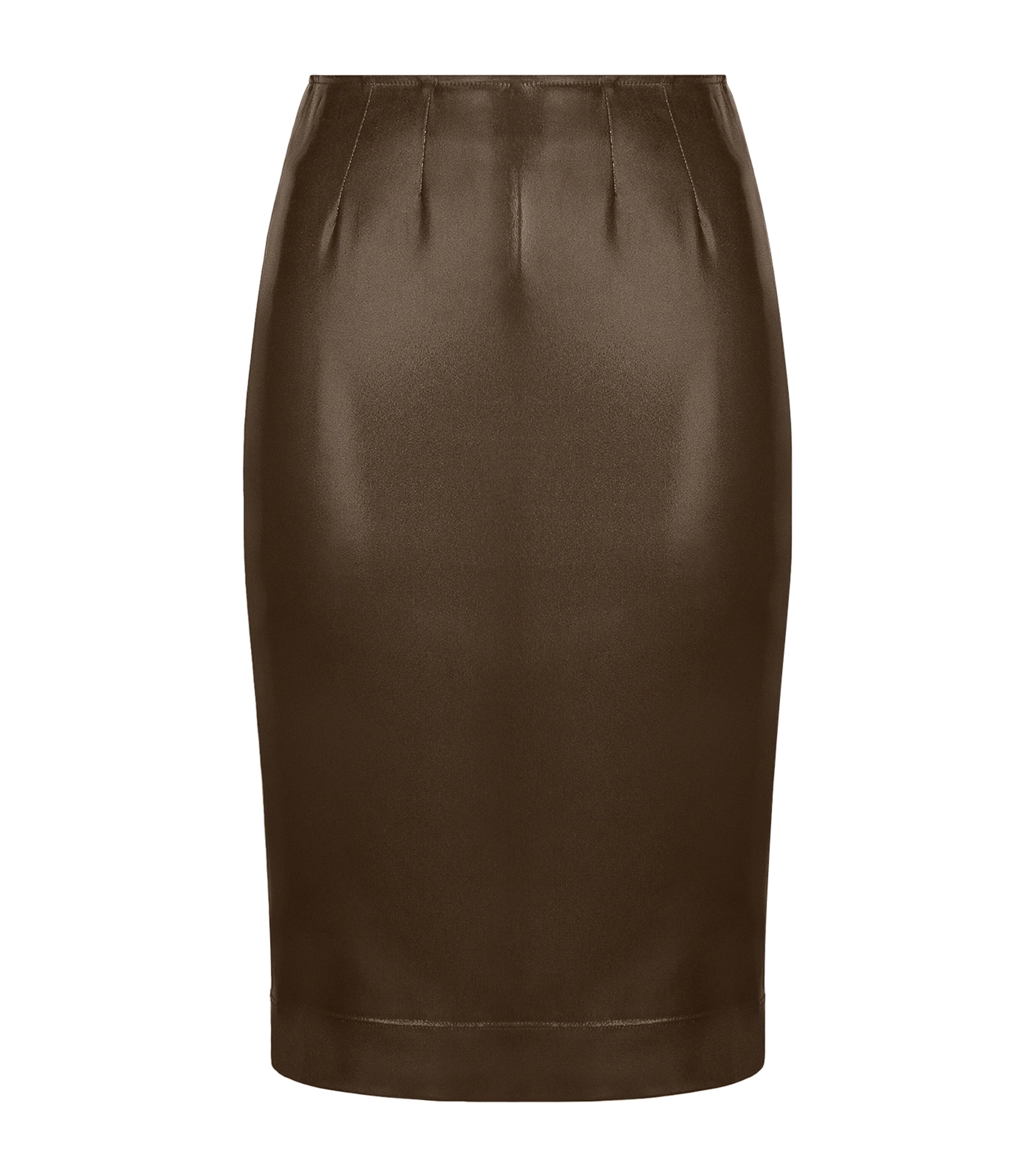 Dolce & Gabbana Midi Skirt In Shiny Satin