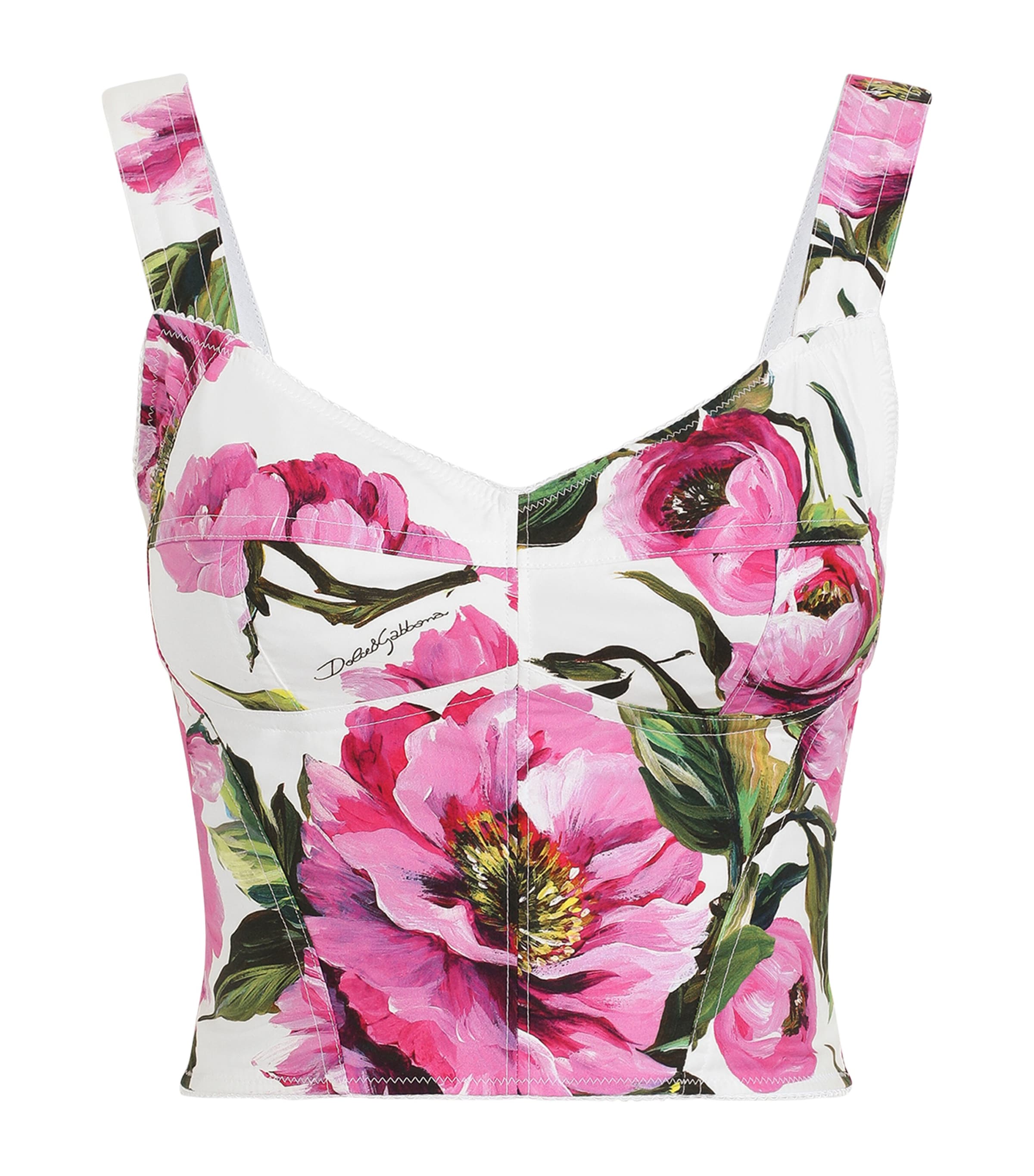 Dolce&Gabbana Multi Roses Bustier Top | Harrods US