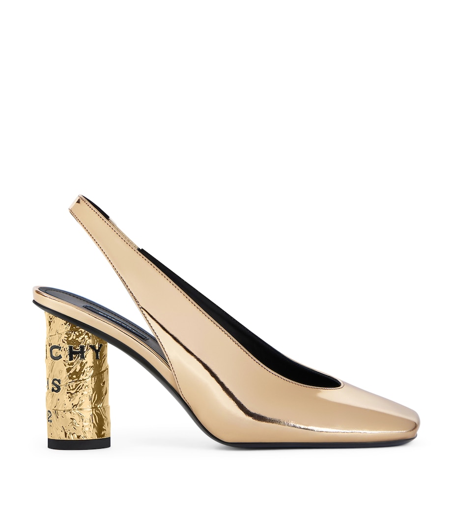 Leather Slingback Heels 85 GOLDEN Image 1