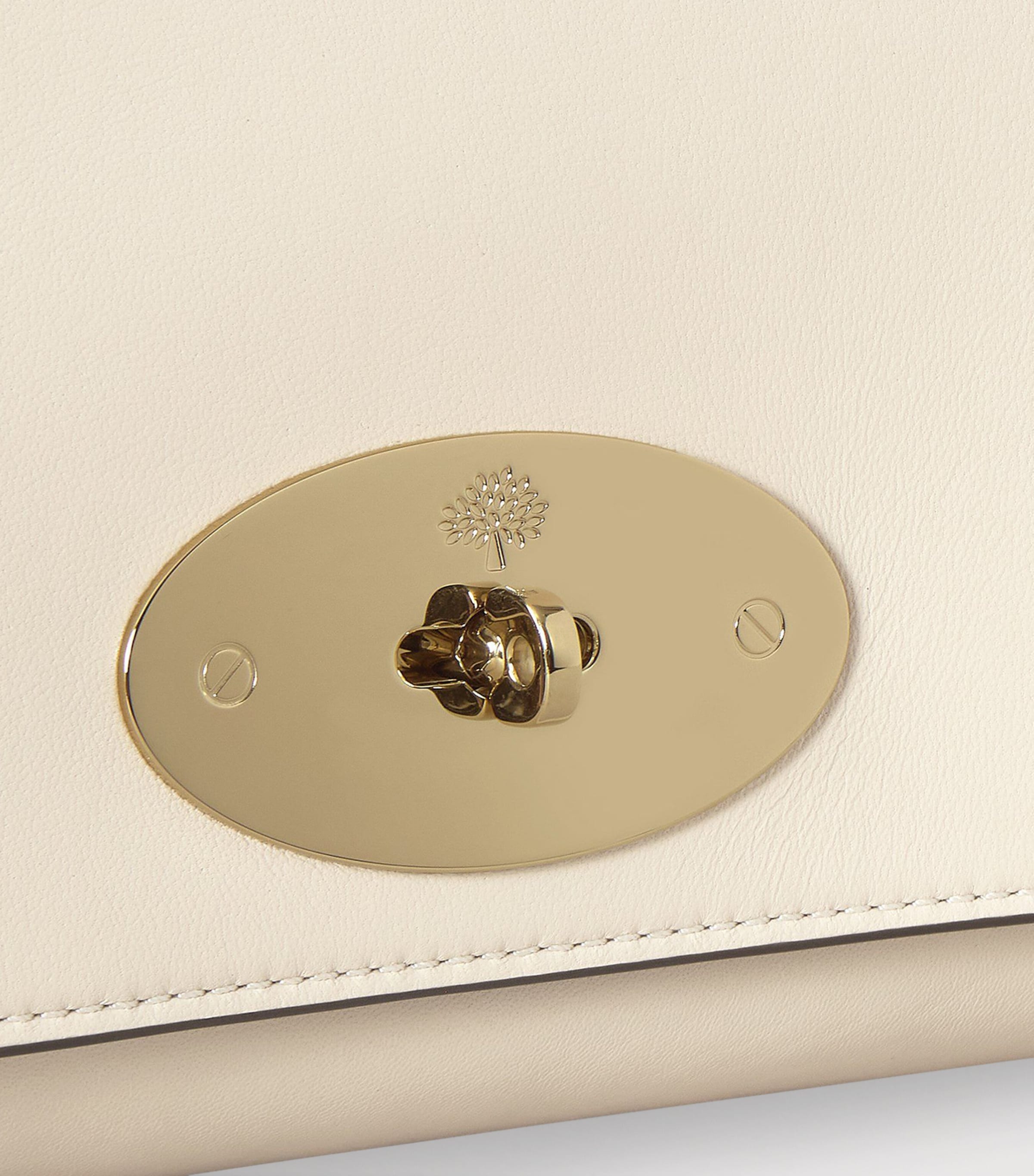 Mulberry Leather Lily Clutch Bag Eggshell Image 5