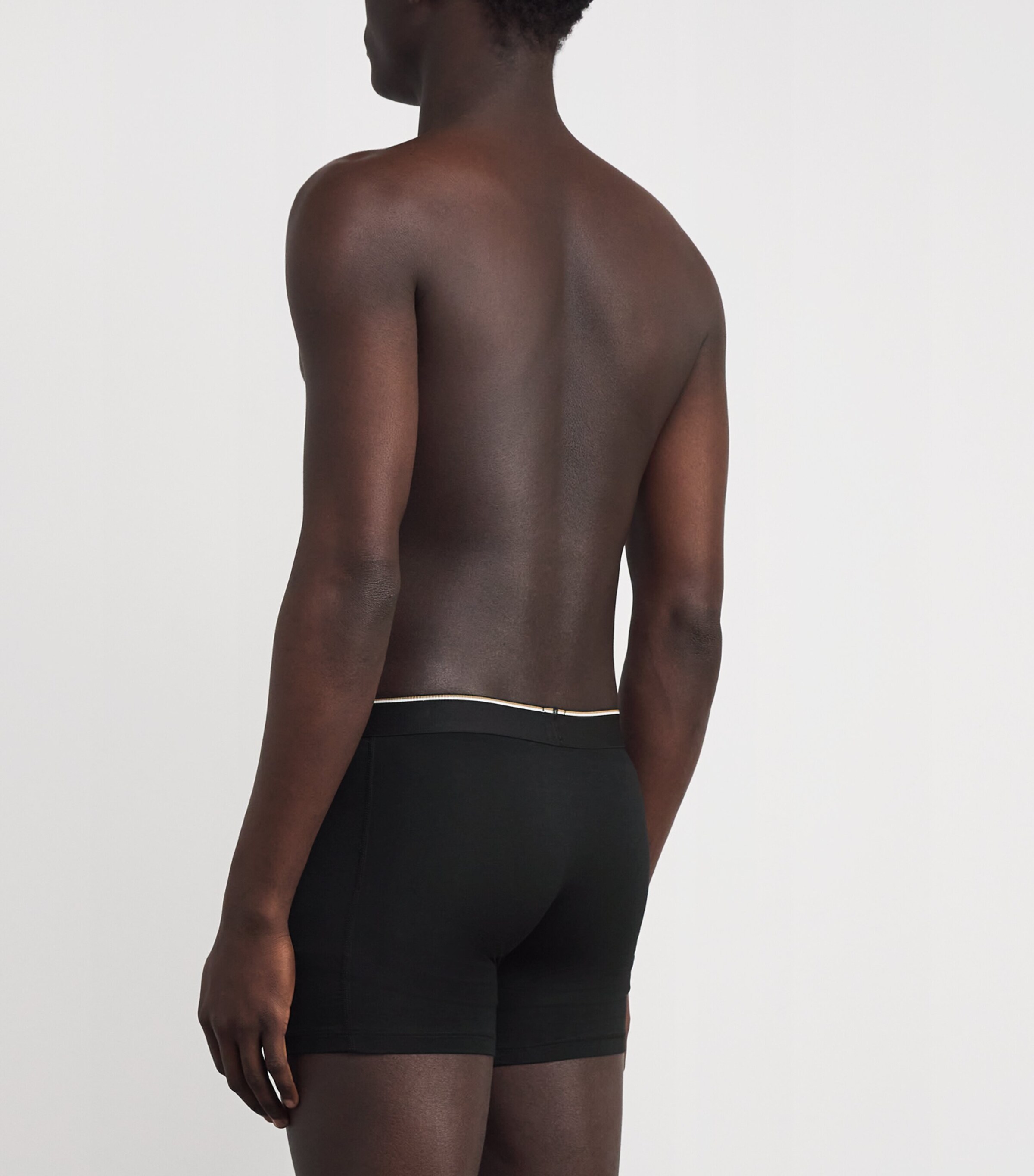 Stretch-Bamboo Boxer Briefs (Pack of 3) BLACK001 Image 3