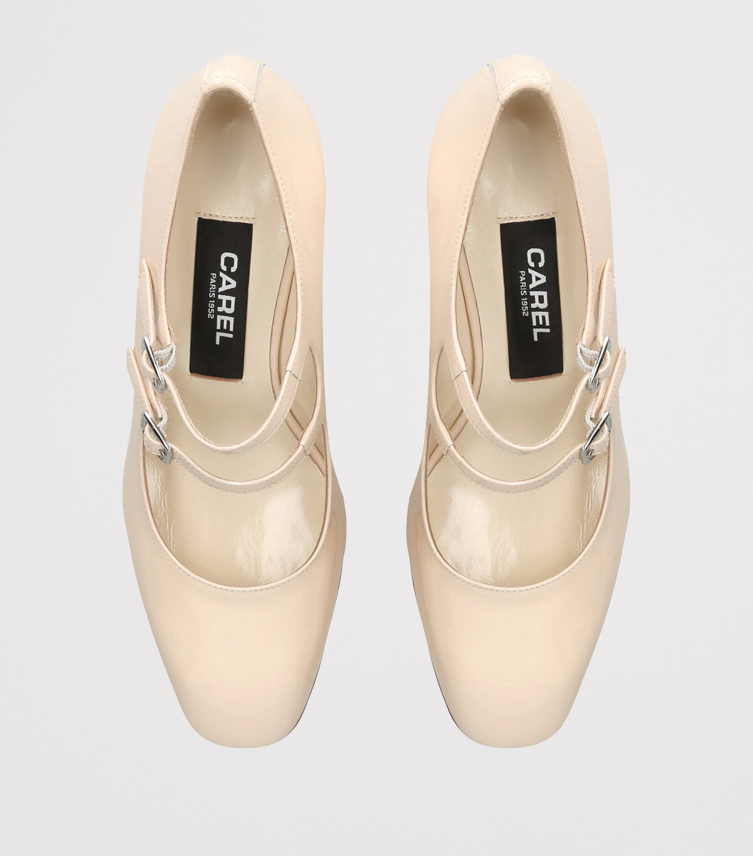 Carel Patent Leather Alice Mary Jane Pumps 60 Blush Image 4