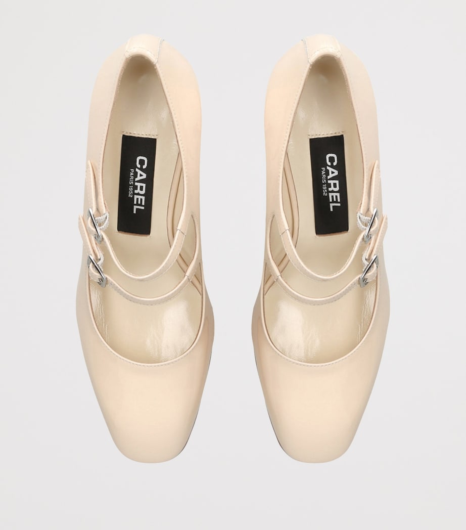 Carel Patent Leather Alice Mary Jane Pumps 60 Blush Image 4