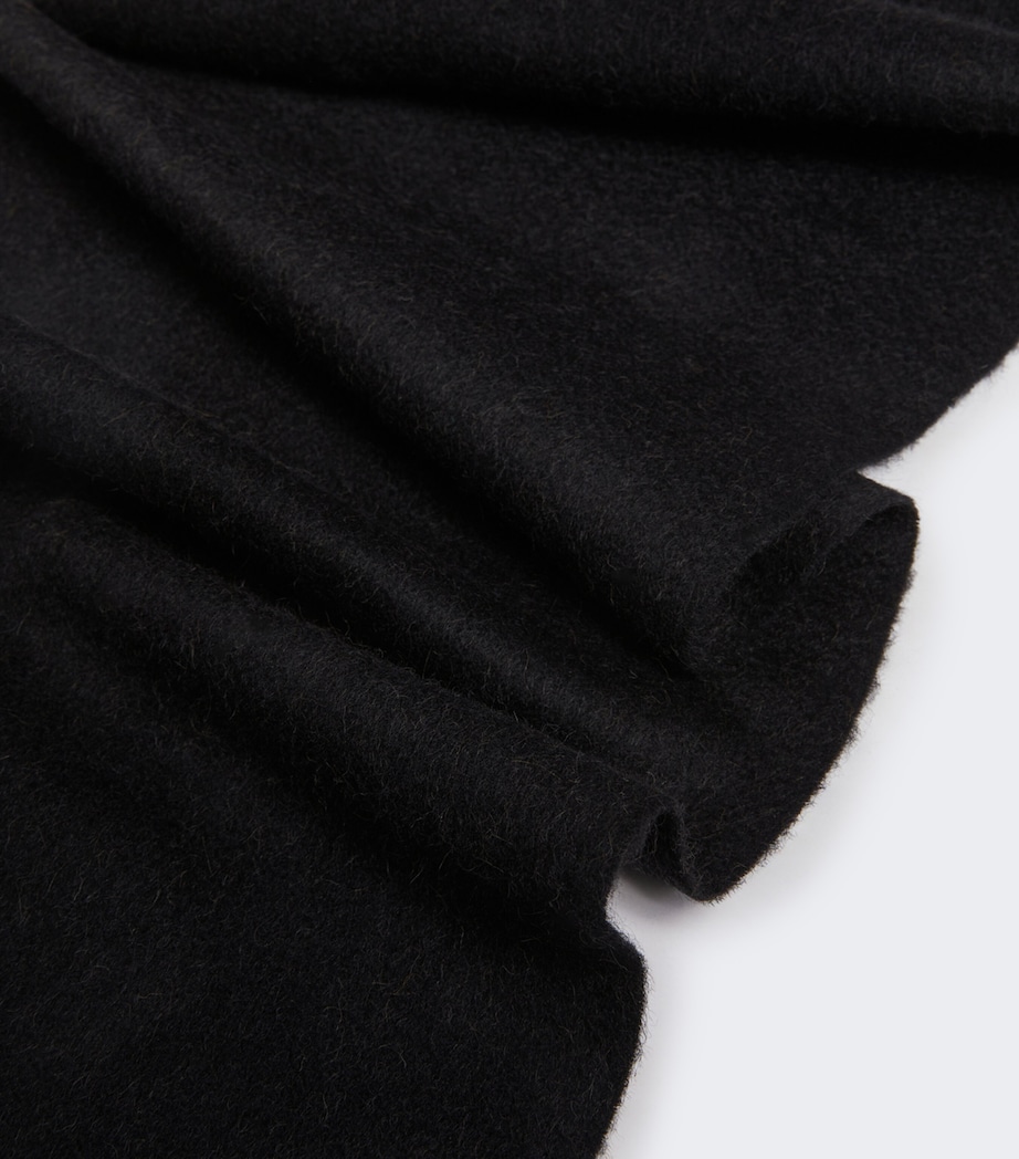 Max Mara Camel Wool Scarf Black Image 3