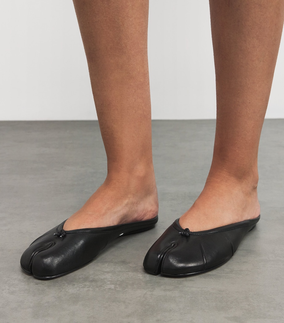 Maison Margiela Leather Tabi Ballerina Ballet Flats Black Image 4