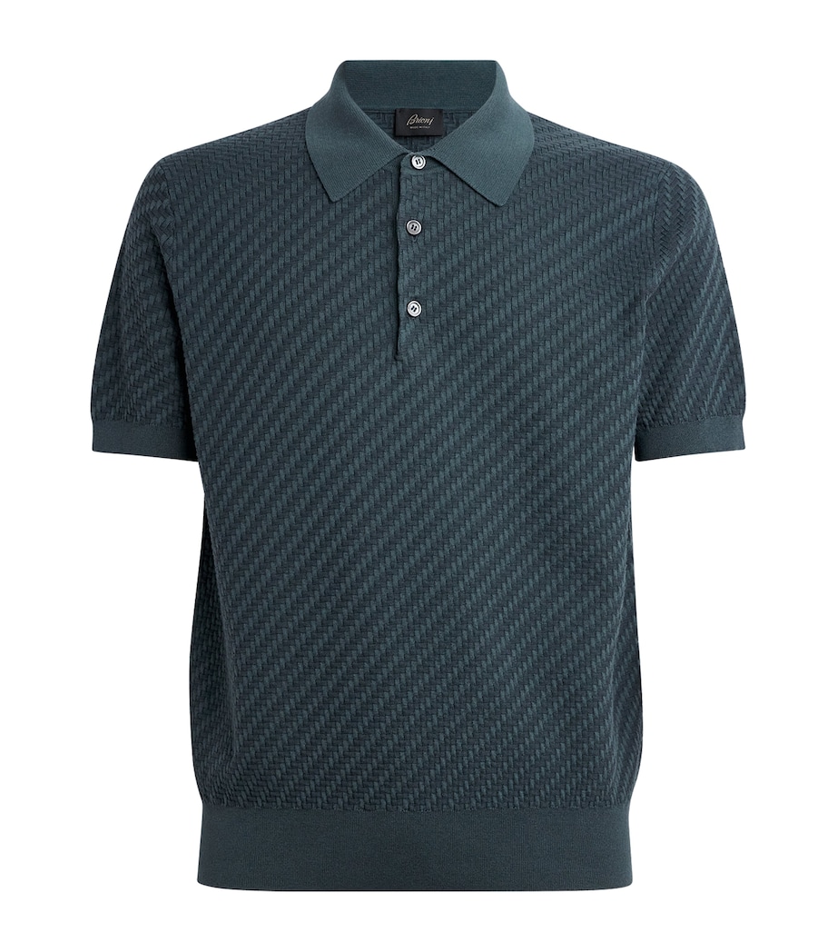 Cotton-Silk-Cashmere Trama Weave Polo Shirt 3200 Image 1