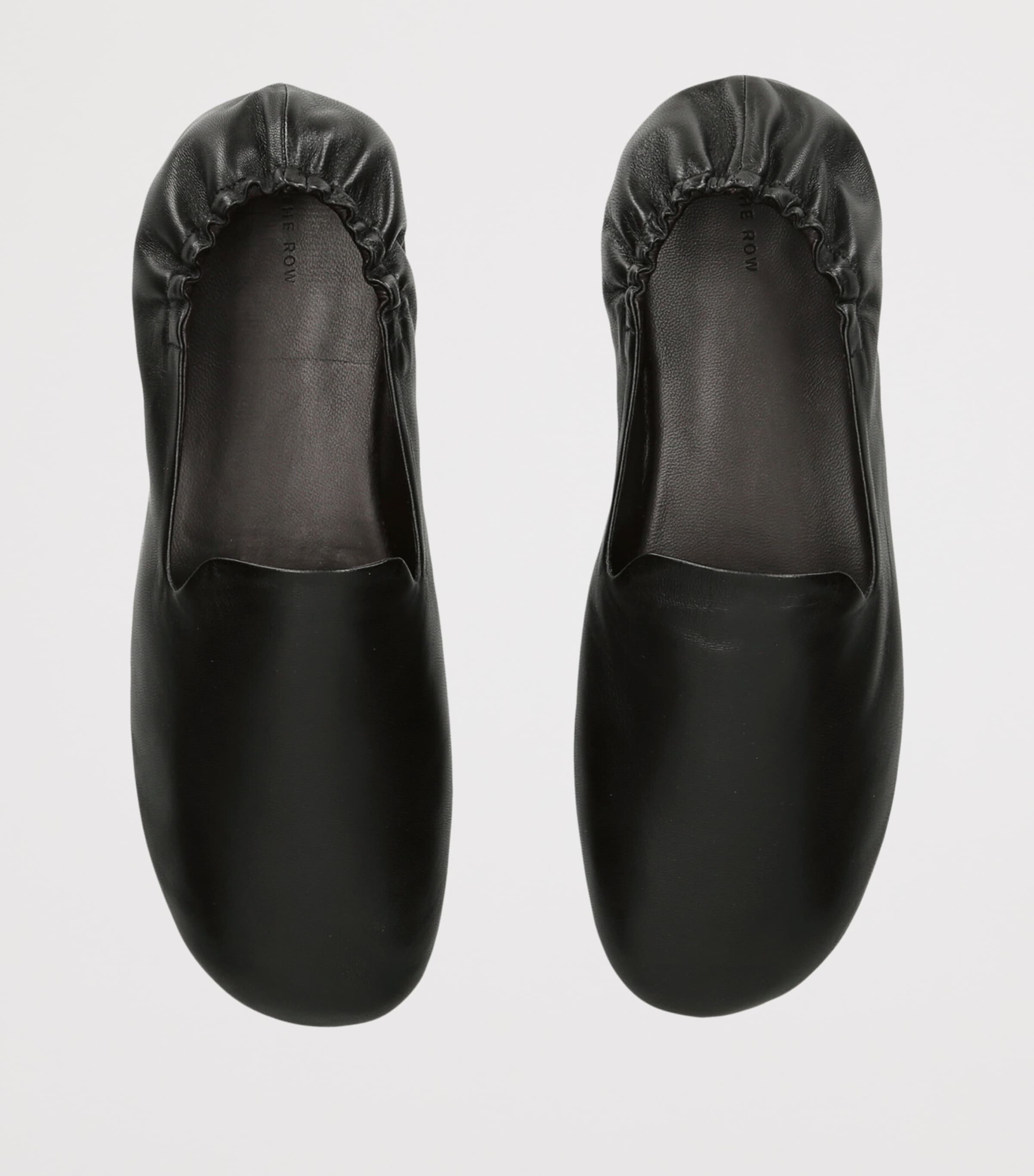 The Row Casa Leather Slippers Black Image 4