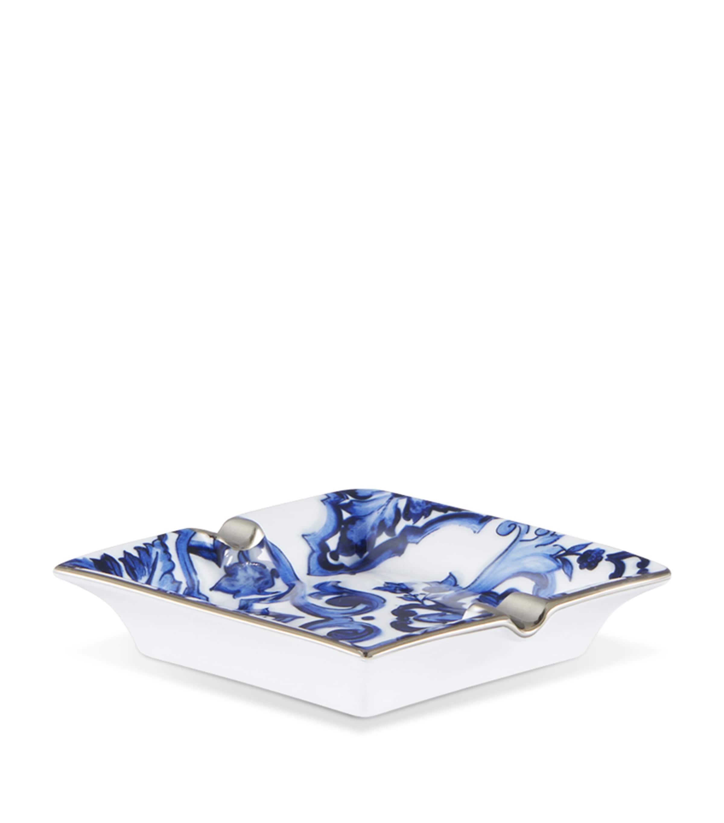 Dolce&Gabbana Casa Blu Mediterraneo Ashtray Foglie Blu F D Image 3