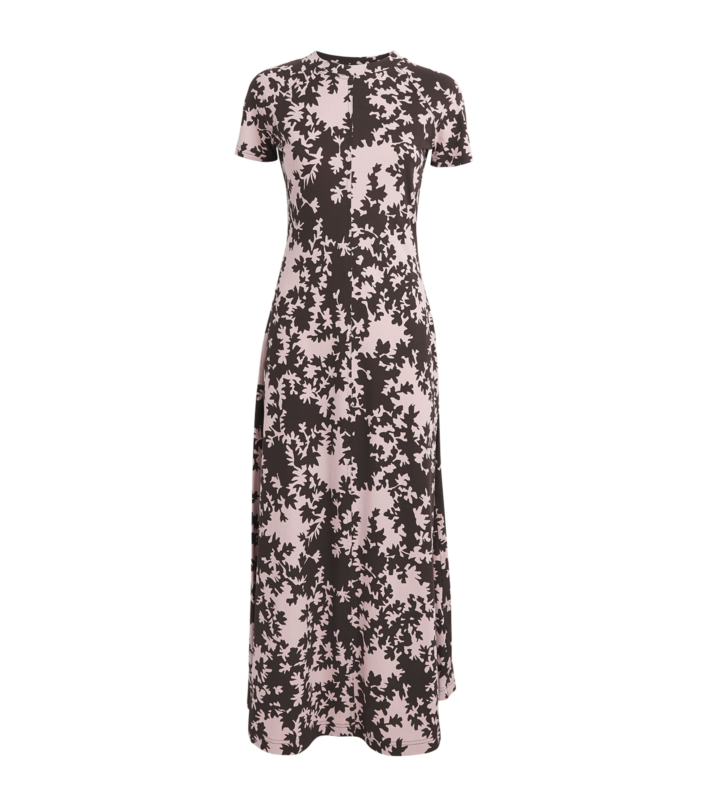 ME+EM Womens Cotton Contour Maxi Dress Pink/brown Image 1