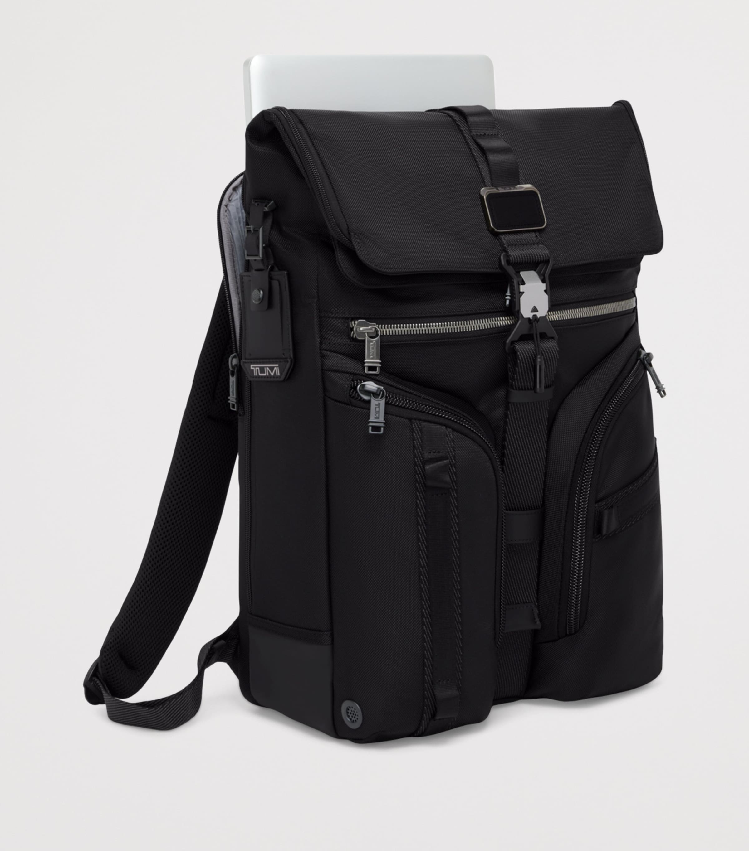 Tumi Alpha Bravo Surveillance Flap Backpack Black Image 2