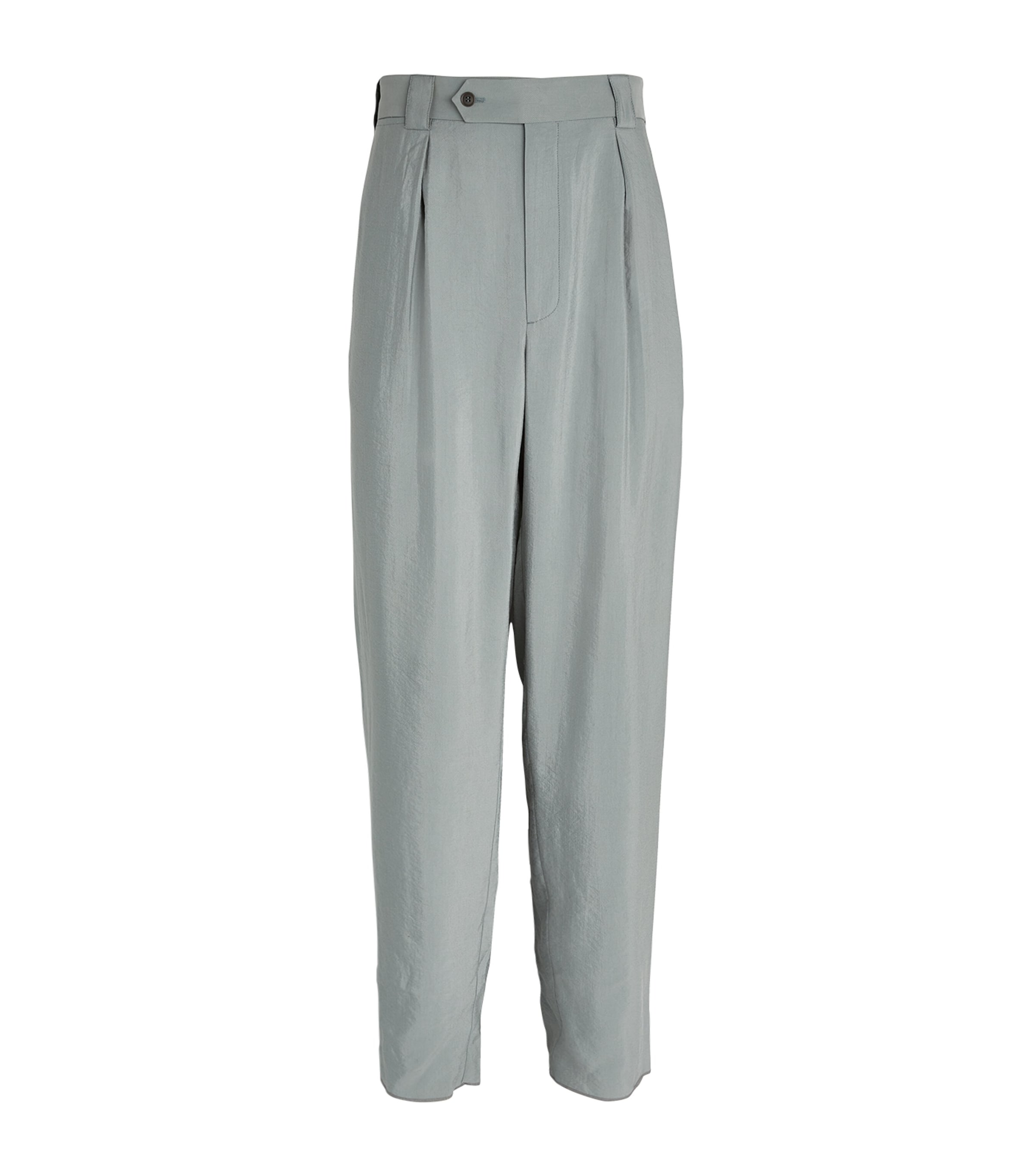 GIORGIO ARMANI SILK-BLEND TROUSERS 