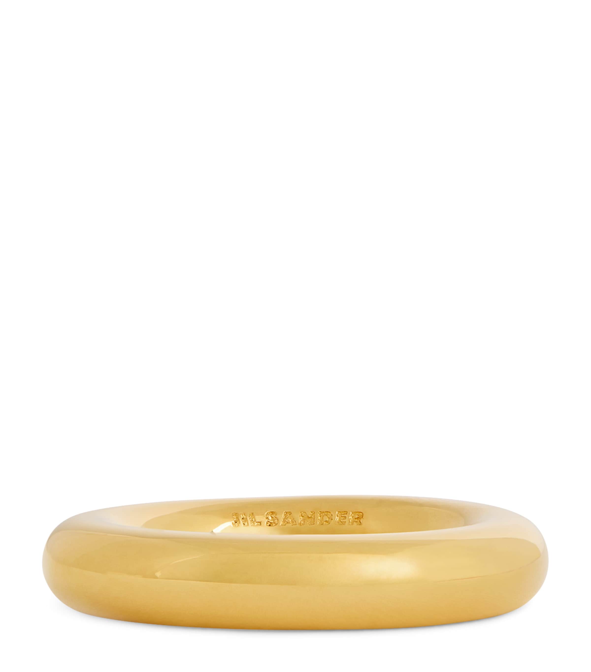 Jil Sander Smooth Ring In Yellow