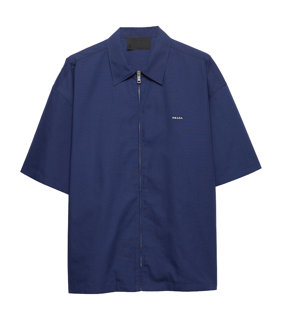 Prada Mens Zipped Bowling Shirt Image 1