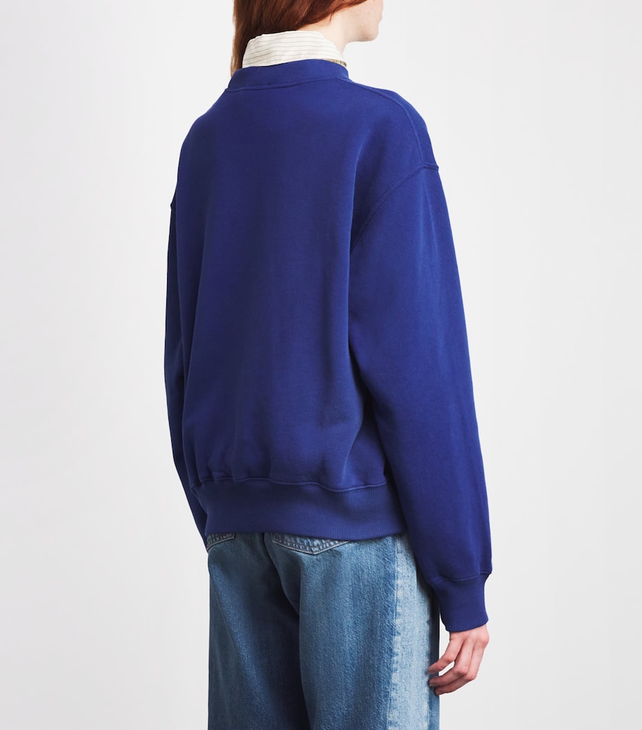 Cotton-Blend Polo Bear Sweatshirt BLUE YACHT Image 4