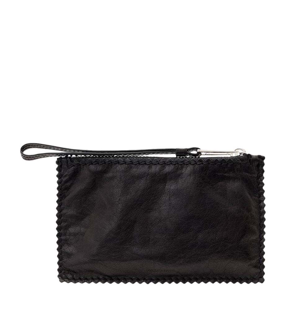 AllSaints Mini Leather Siloh Pouch Black Image 1