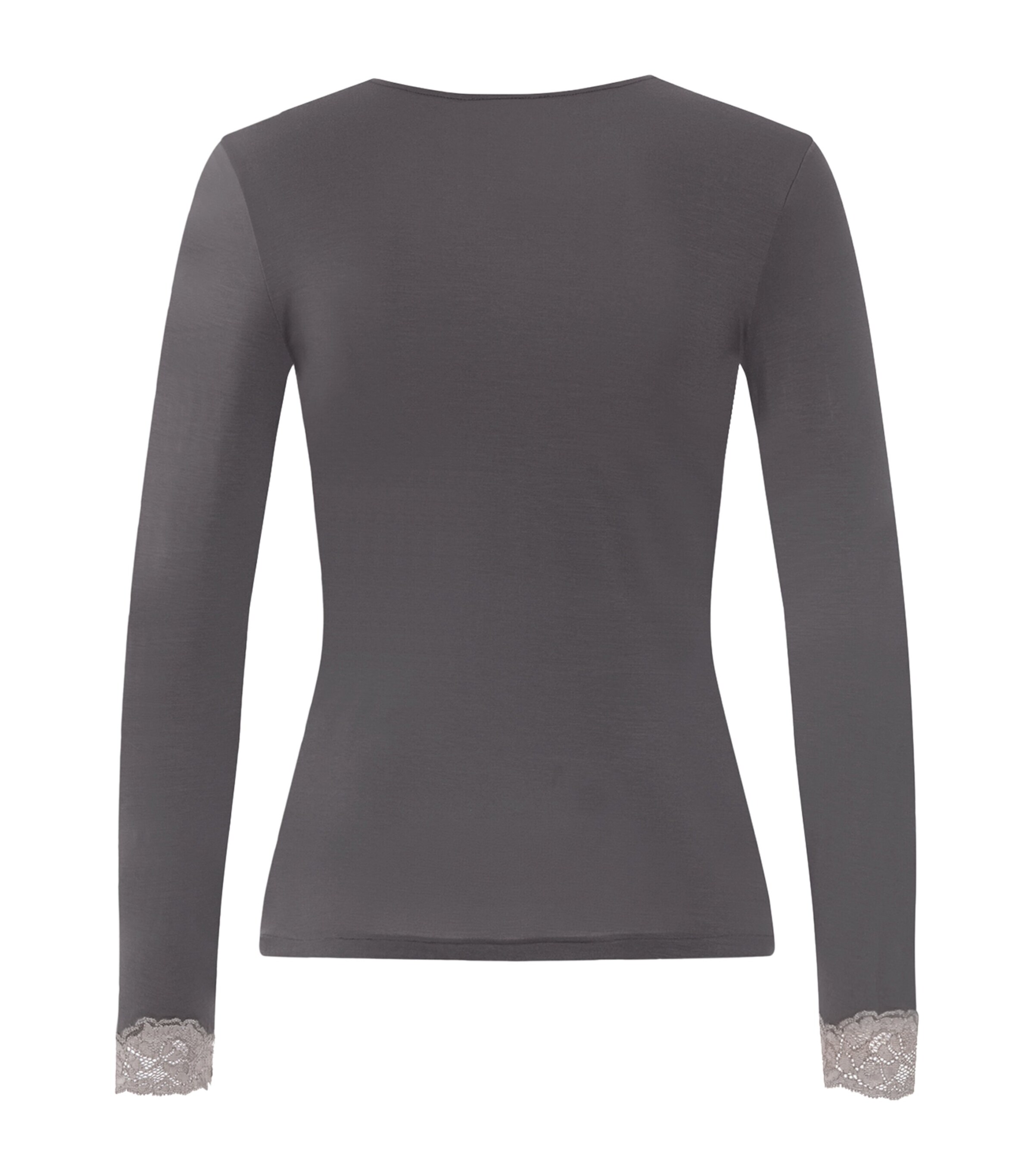 Hanro Womens Lace-Trim Long-Sleeve T-Shirt Boulevard Image 3