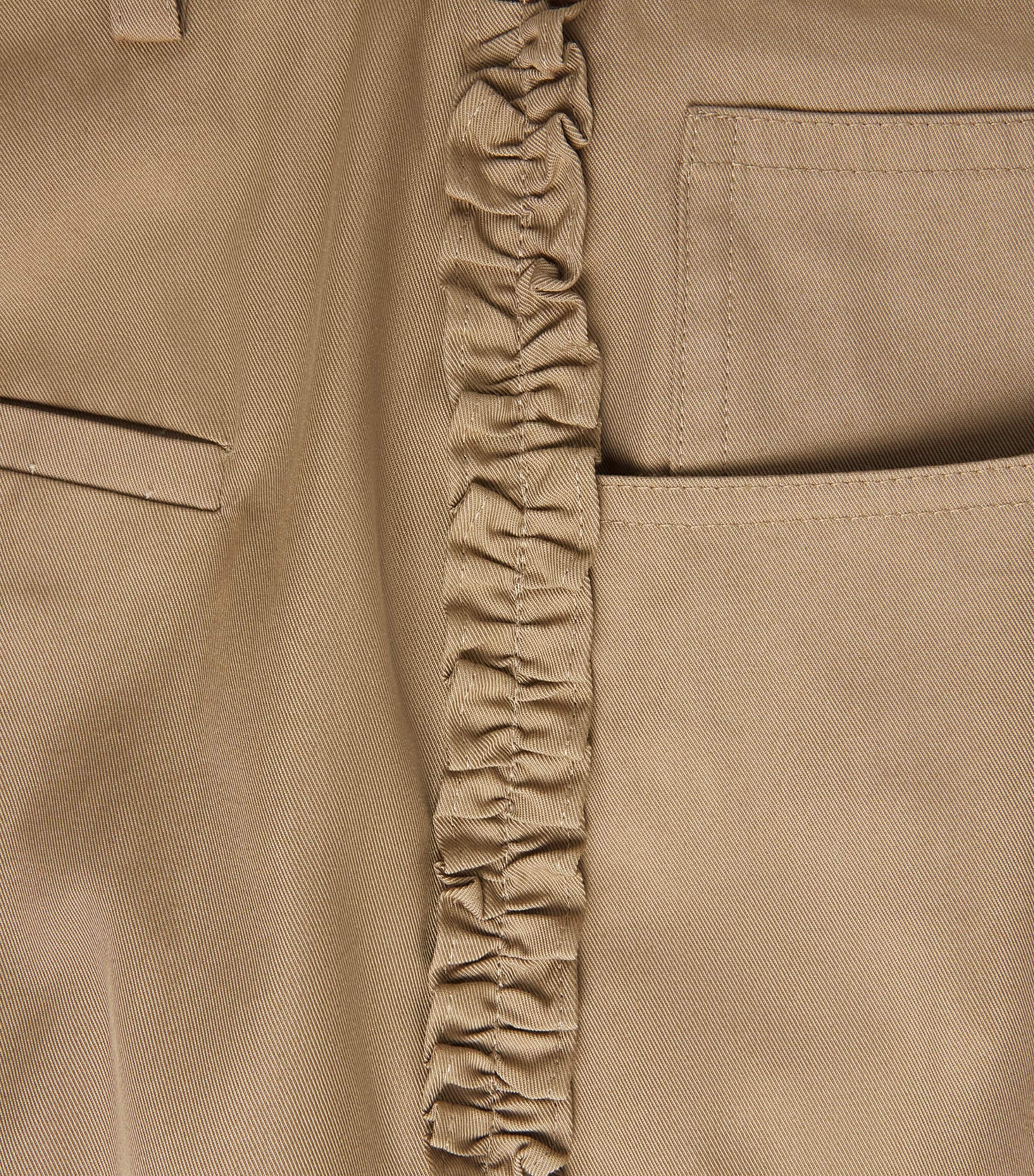Claudie Pierlot Womens Cotton-Blend Wide-Leg Trousers Beige Image 6