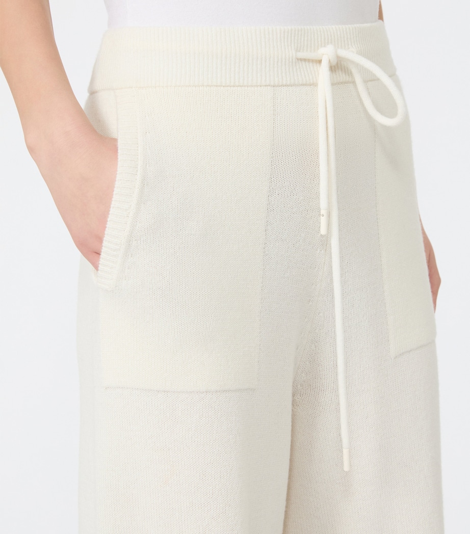 Max Mara Womens Cashmere Drawstring Trousers White Image 5