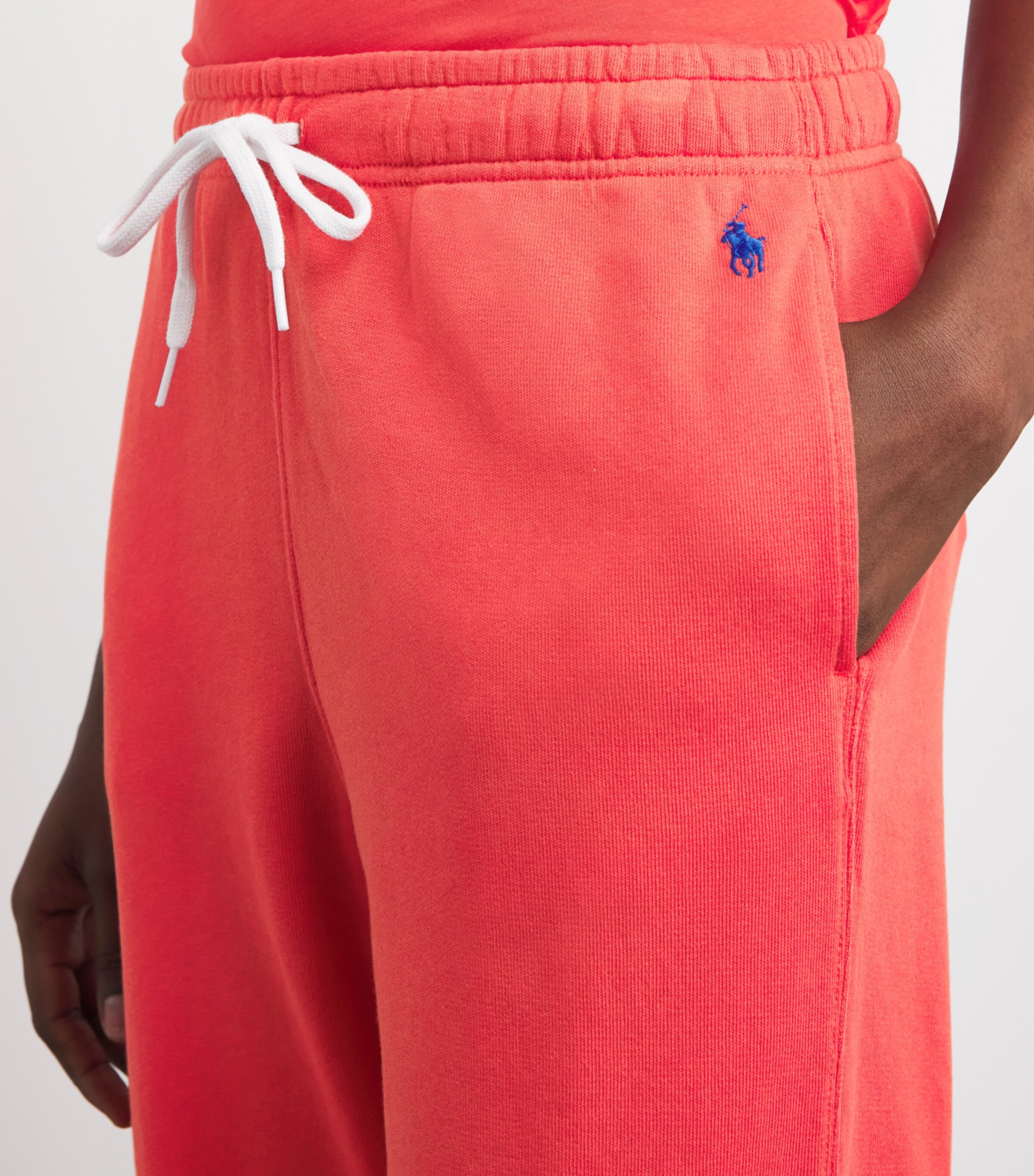Polo Ralph Lauren Womens Cotton-Blend Cuffed Sweatpants Bright Hibiscus Image 3