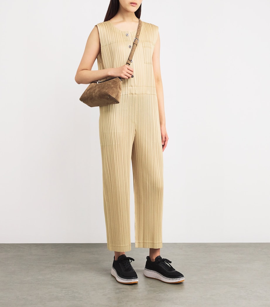 Short-Sleeve Cotton Denim Jumpsuit 41 Image 2