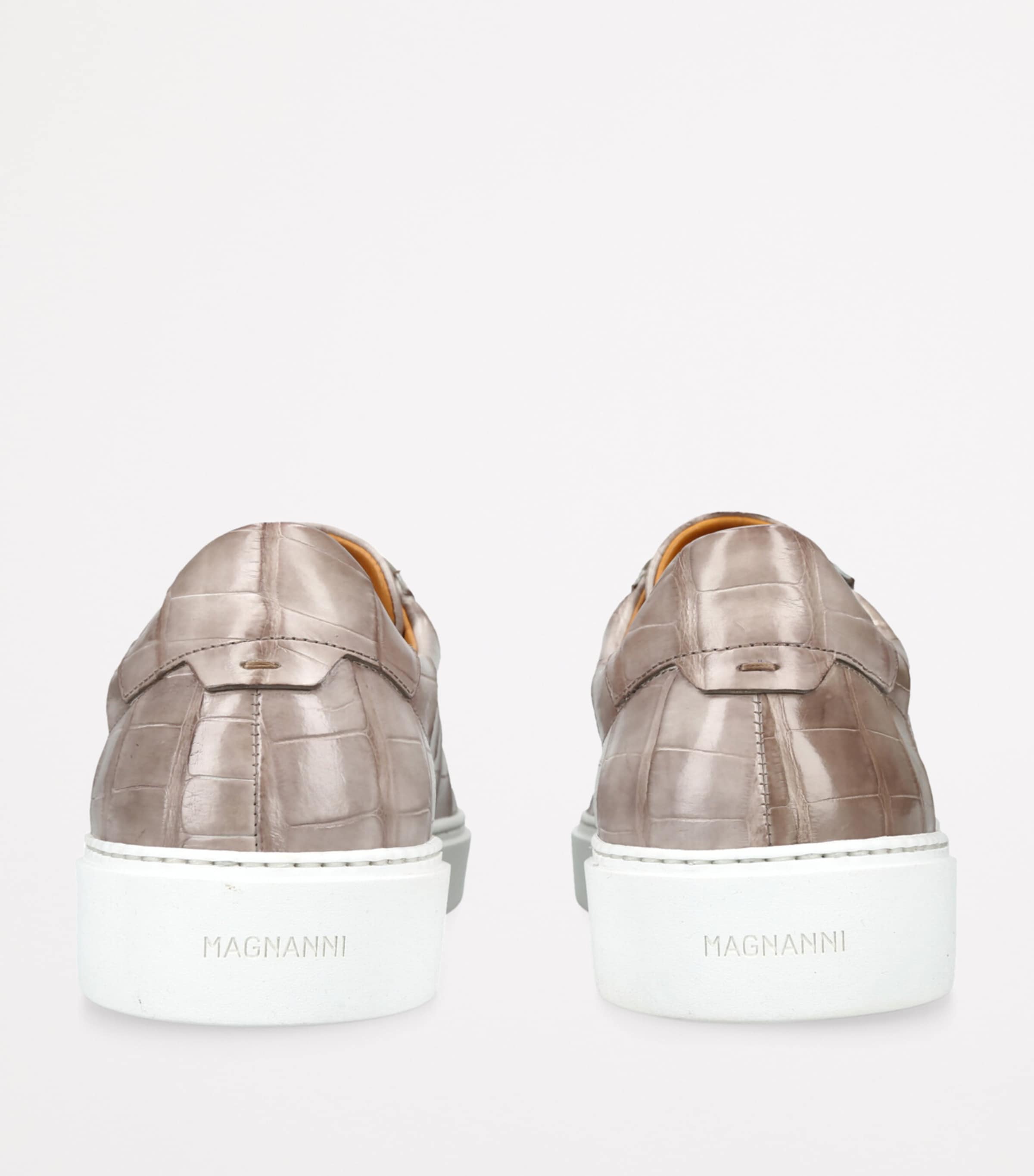 Crocodile Leather Lotto Sneakers BONE Image 2
