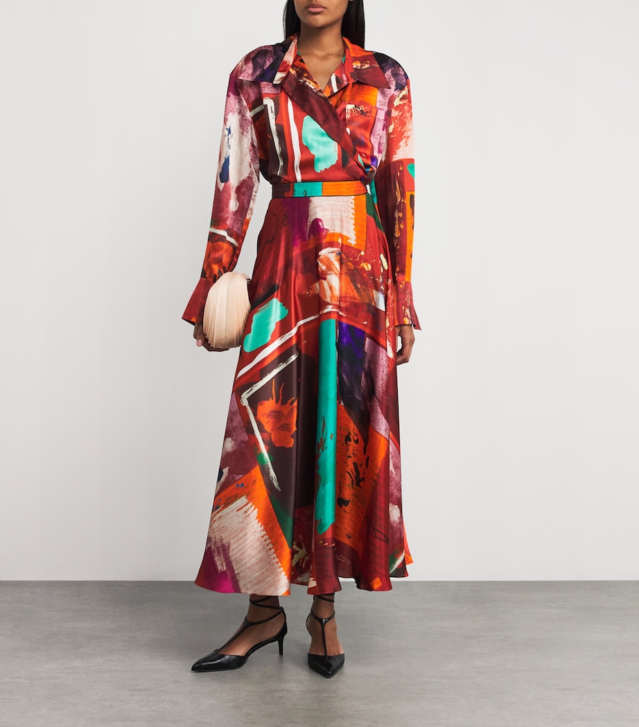 Printed Jana Blouse BLOOD ORANGE Image 2