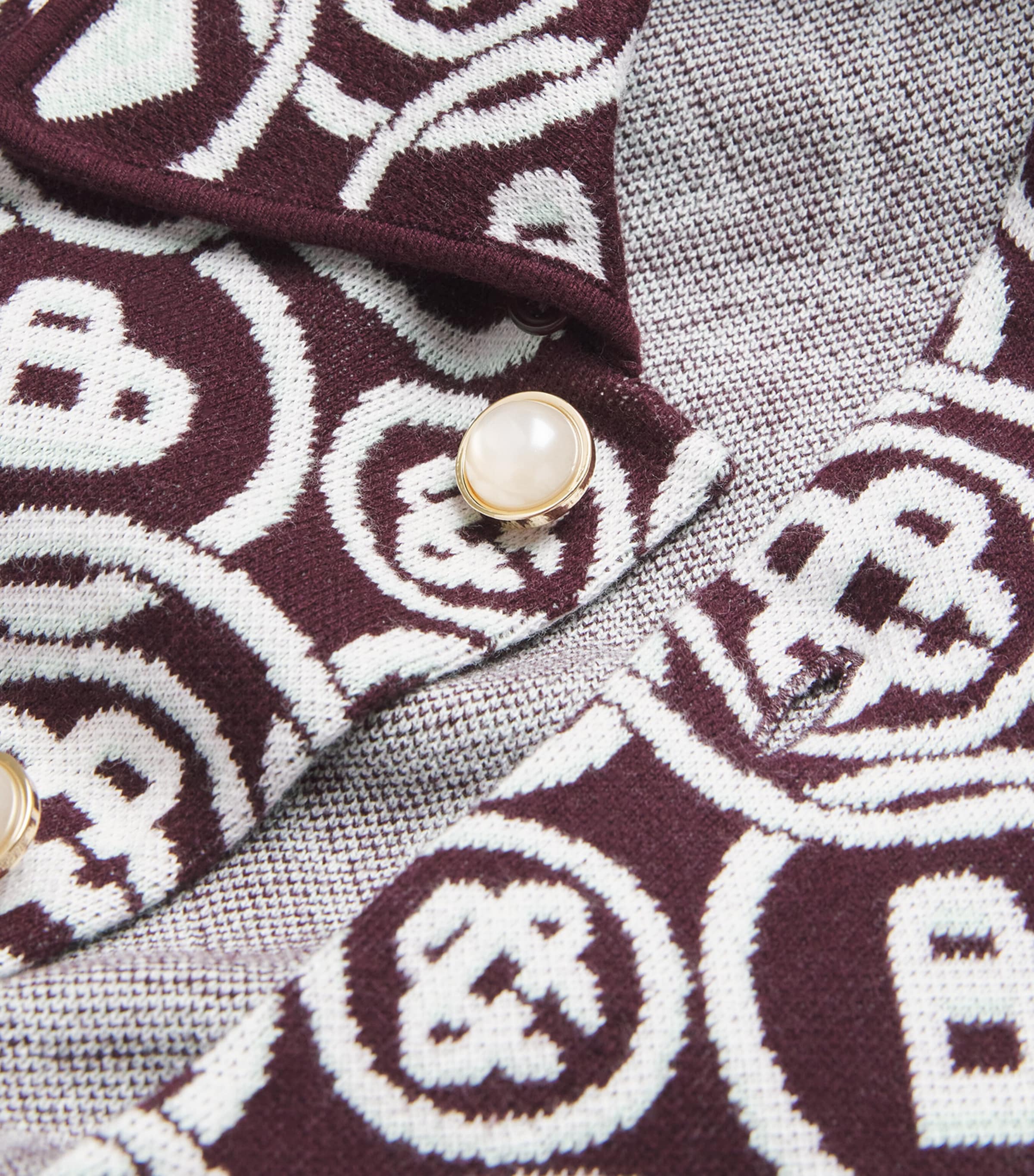 Cotton Monogram Relaxed Shirt AUBERGINE Image 5