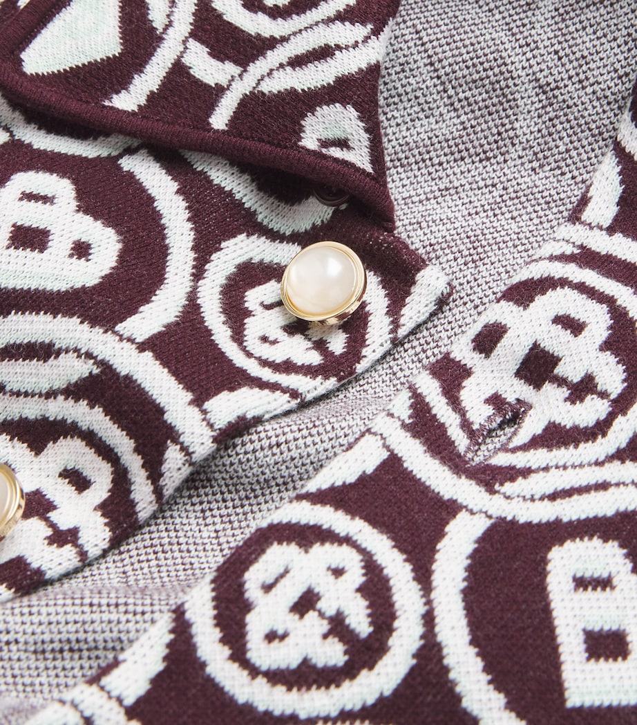 Cotton Monogram Relaxed Shirt AUBERGINE Image 5