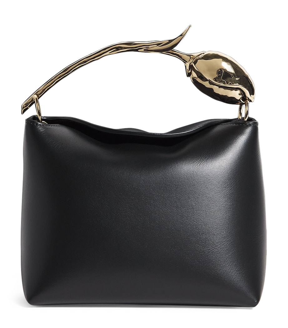 Erdem Mini Leather Bloom Top-Handle Bag Black Image 1