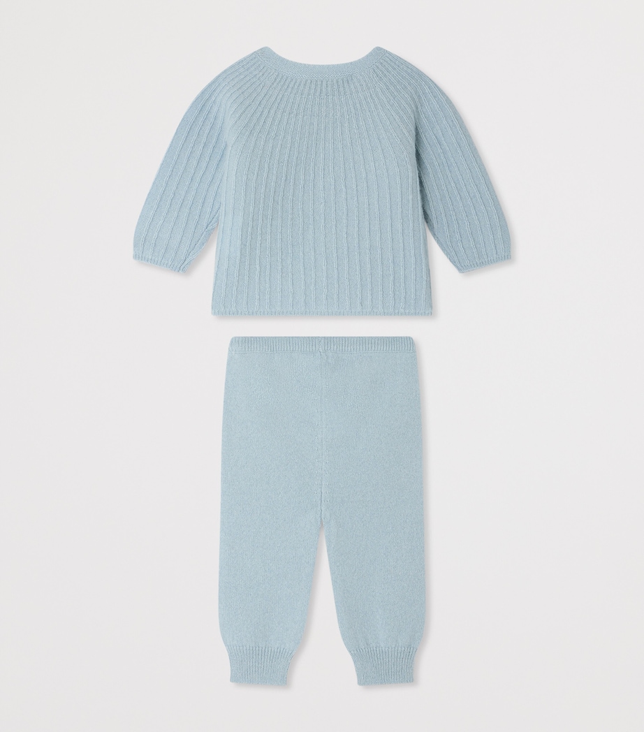 Bonpoint Cashmere Sweater and Leggings Set (3-18 Months) Ciel Image 2