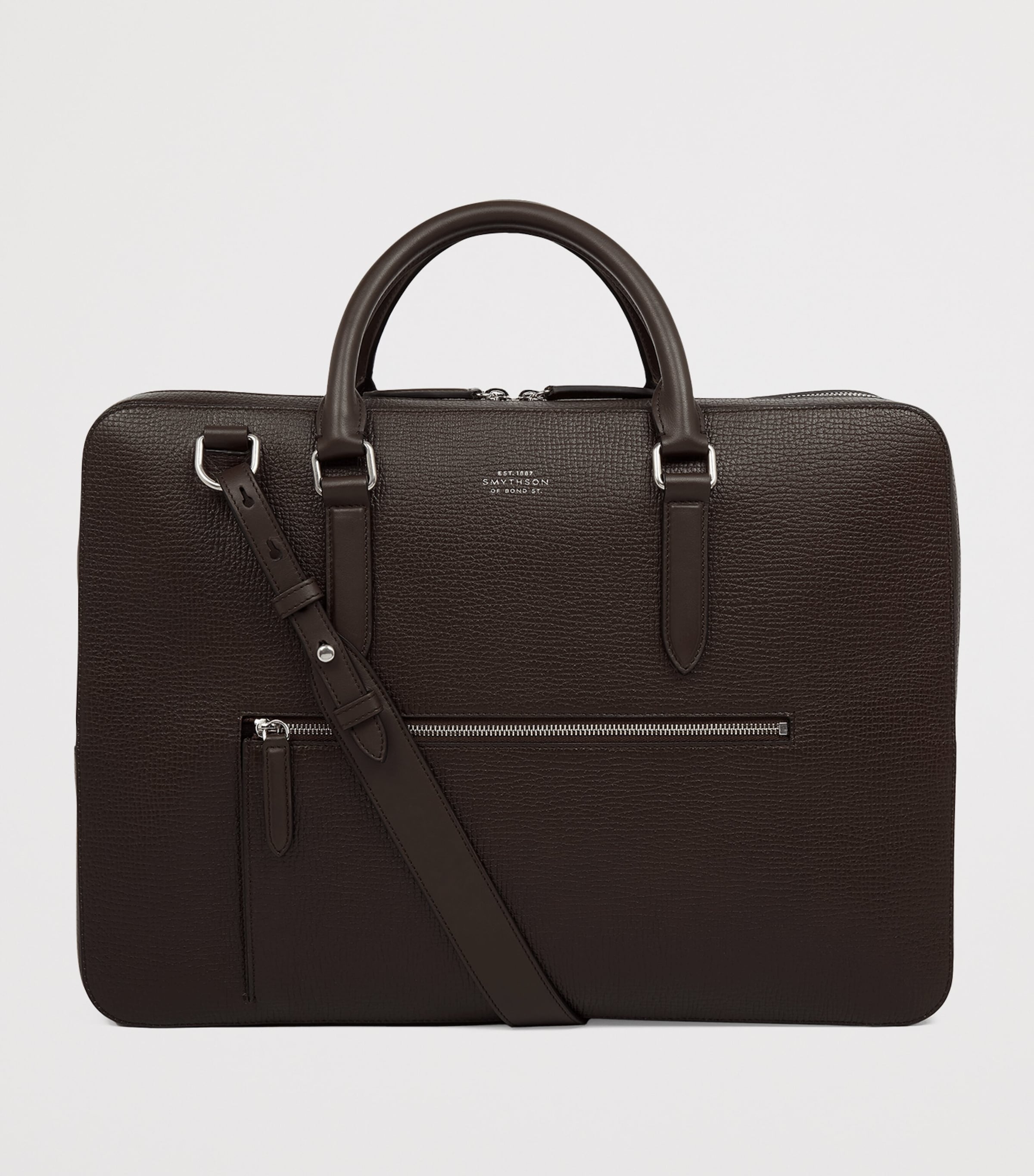 Large Calfskin Ludlow Briefcase D BROWN Image 2